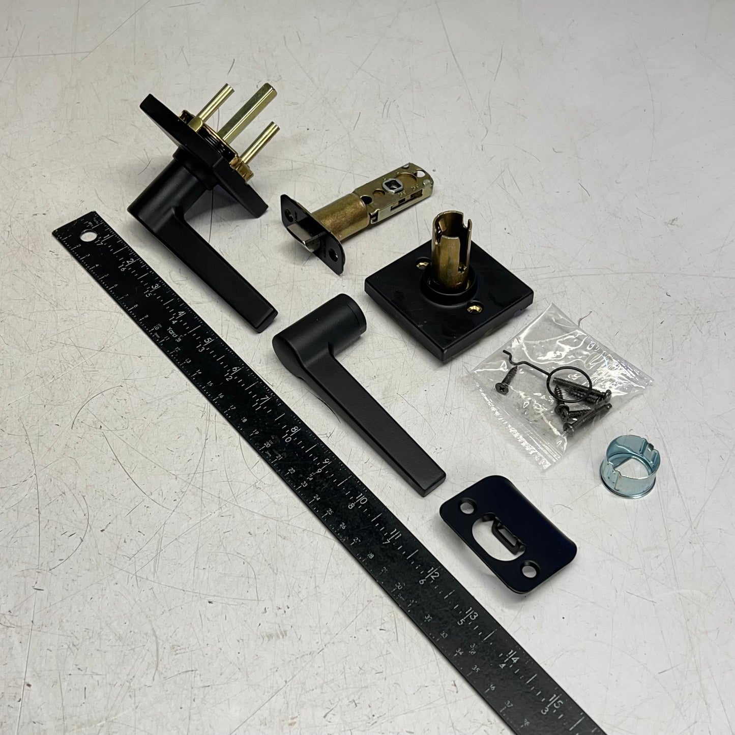 KWIKSET Safe Lock Daylon Passage Adjustable Backset Matte Black 9SL10000-093