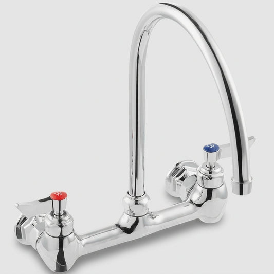 WATERLOO Wall-Mounted Faucet Double-Jointed Swing Spout 8" 18" Chrome 750FW810G