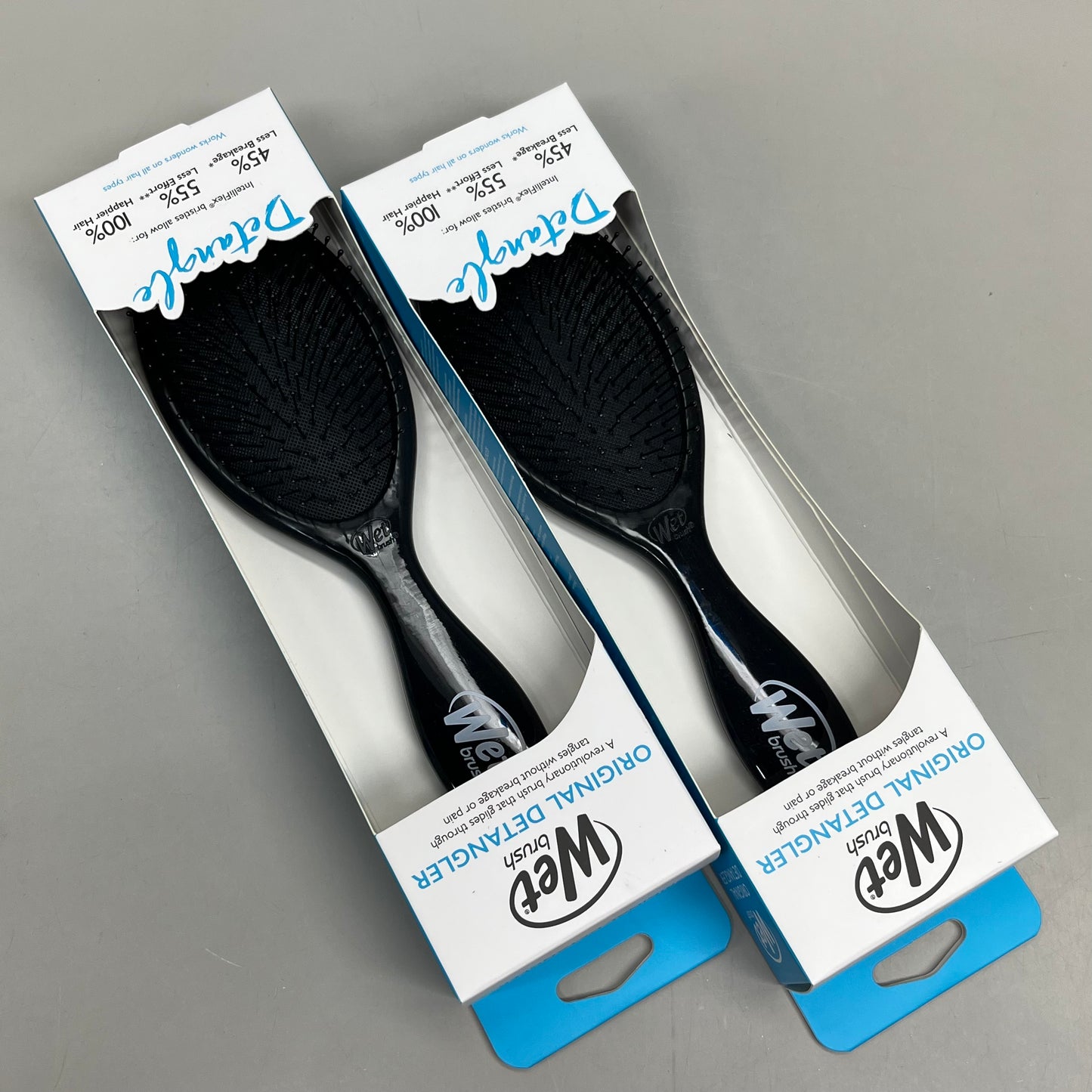 WET BRUSH (2 PACK!) Original Detangler Brush-all Hair Types Black GYSPB830WARM