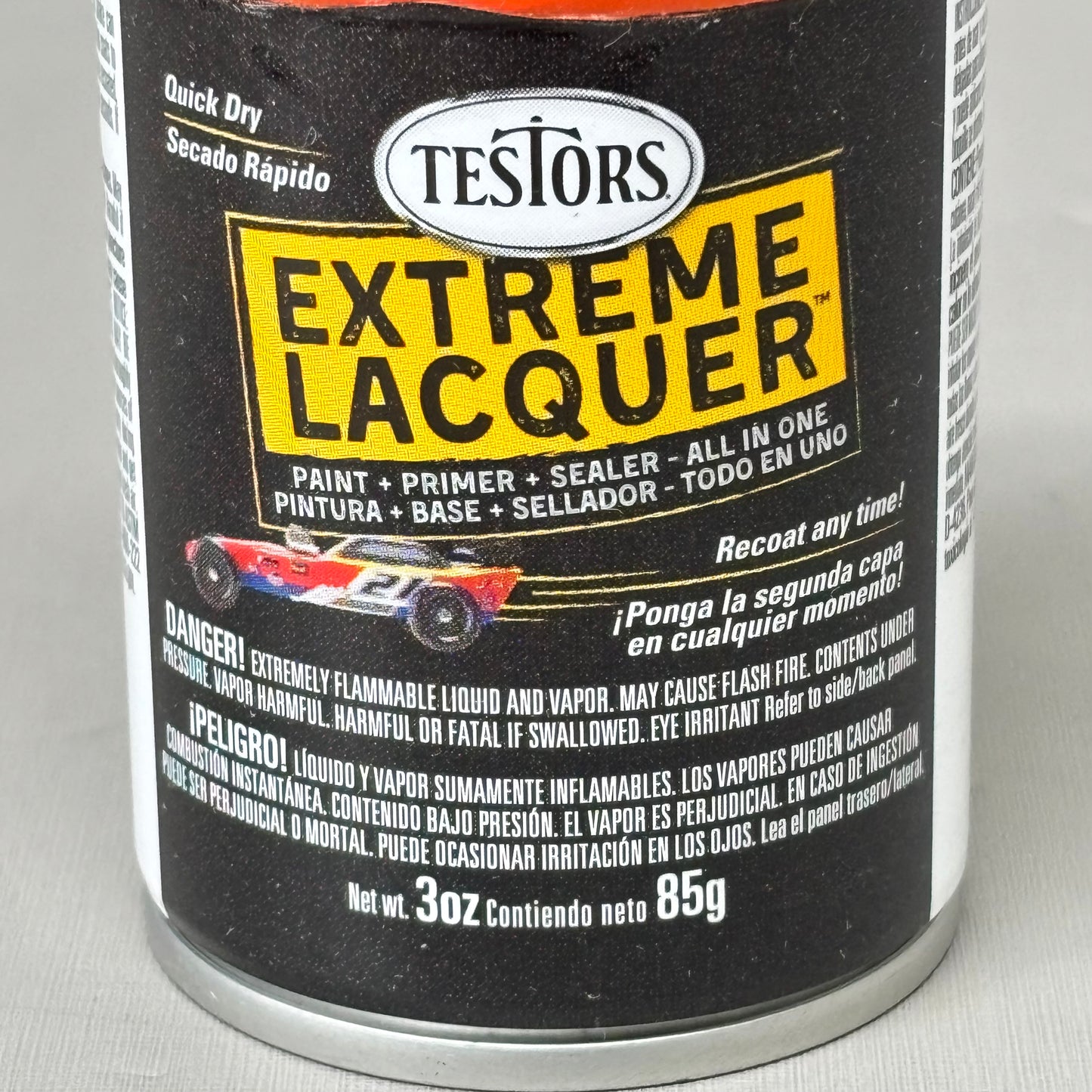 RUSTOLEUM (3 PACK) Lacquer Spray Paint One Coat Flaming Orange 3oz TES1840M