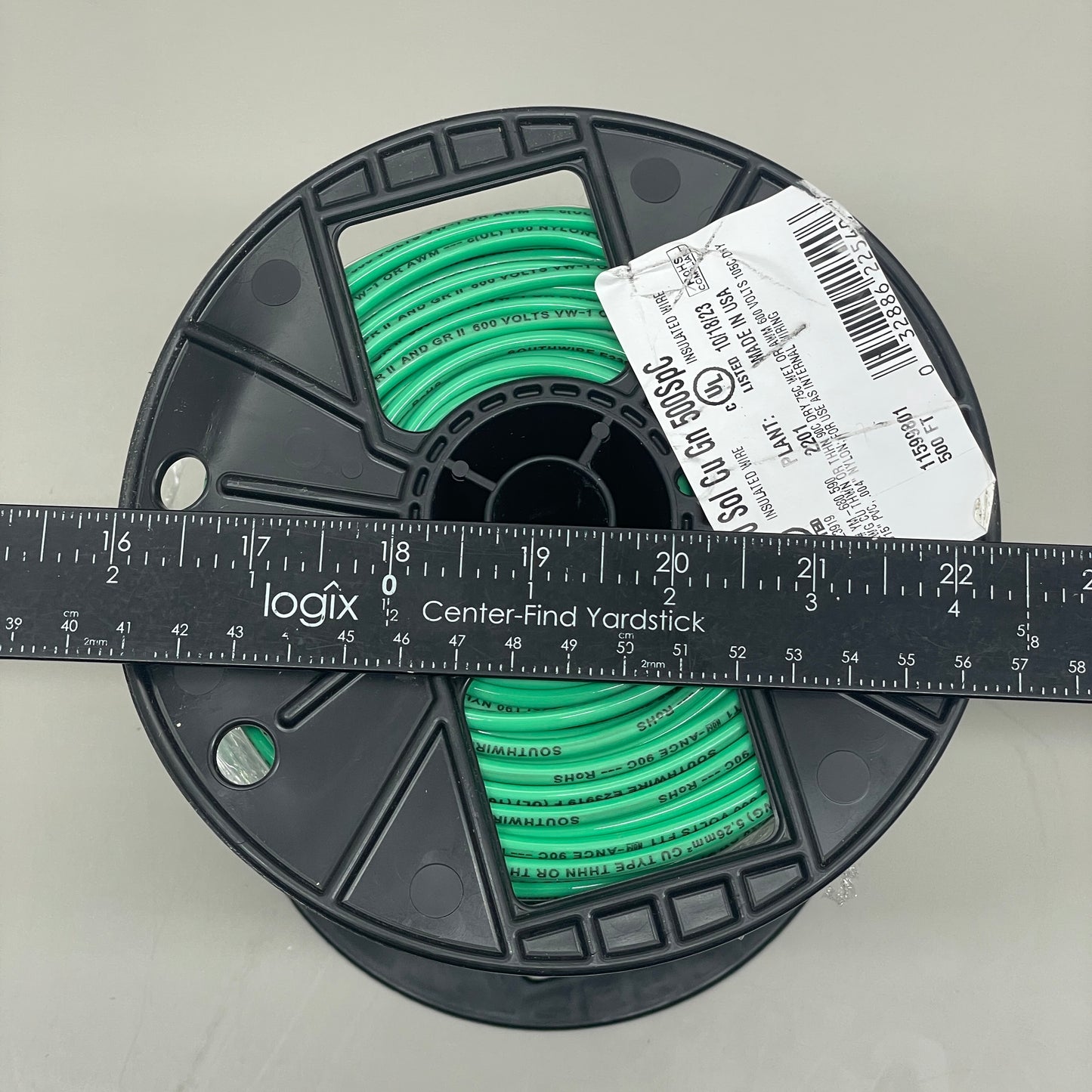 SOUTHWIRE Building Insulated Wire THHN 10 SOL Cu Green 500' 11599801