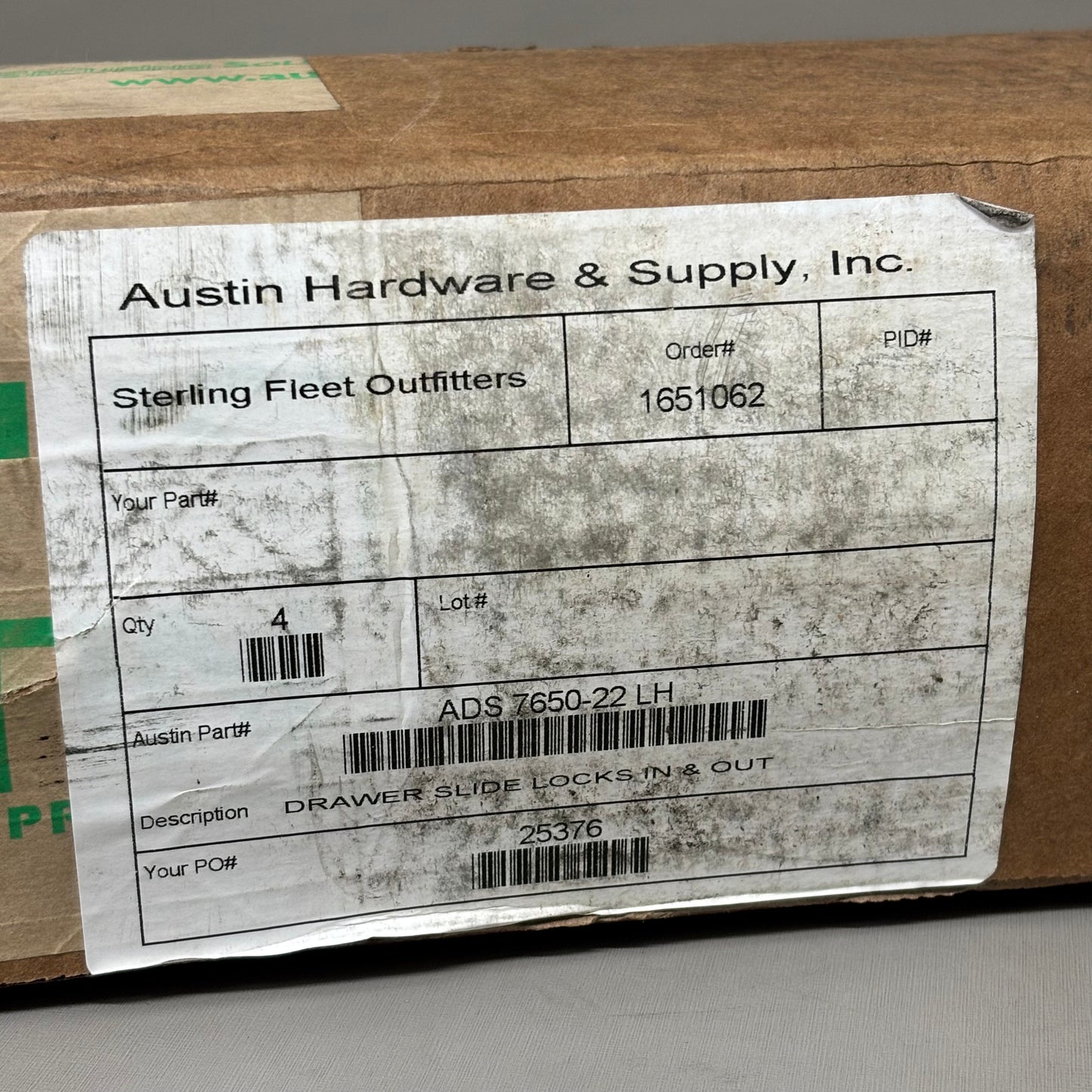 AUSTIN HARDWARE & SUPPLY Left Hand Drawer Slides ADS Series ADS 76502