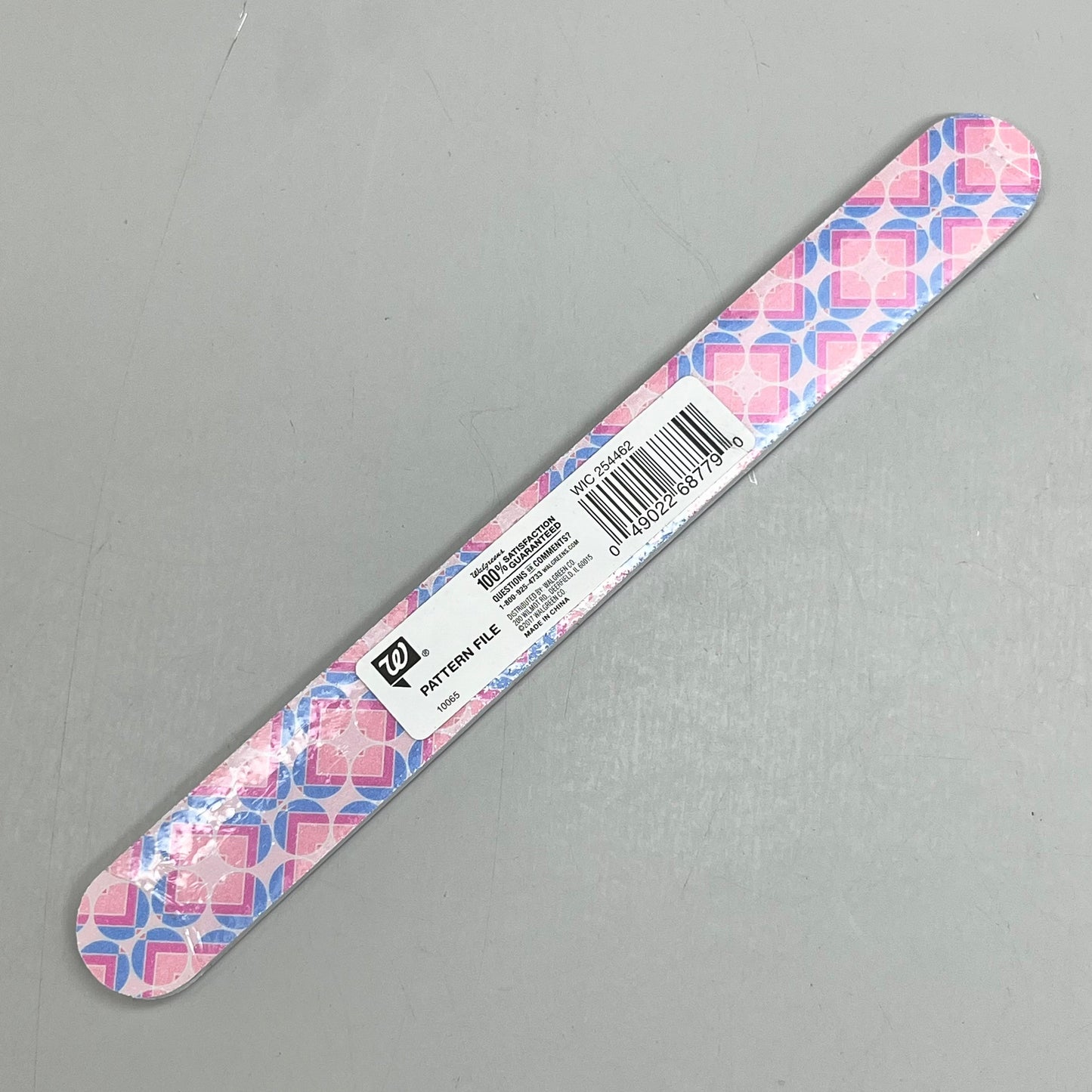 ZA@ WALGREENS (10 PACK!) Pattern Nail File 7" Pink Abstract WIC 254462 C