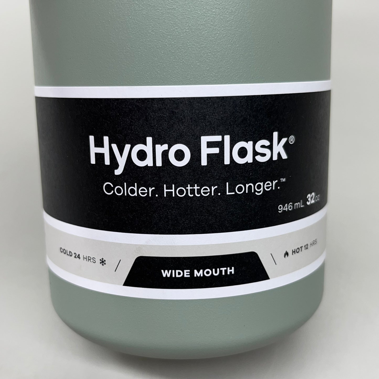 HYDROFLASK Wide Mouth Flex Cap Pro-Grade Stainless Steel Agave 32 oz W32BTS374