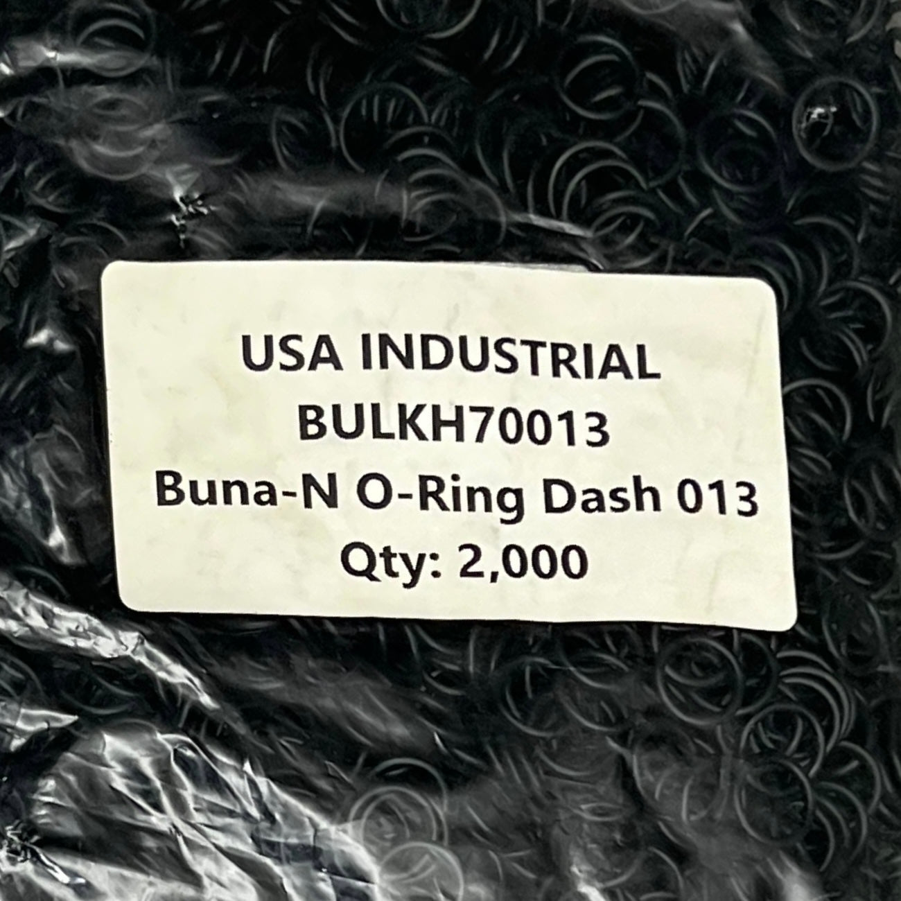 USA INDUSTRIAL (2000 PACK) Buna-N O-Ring Sz 0.07” Black DASH 013