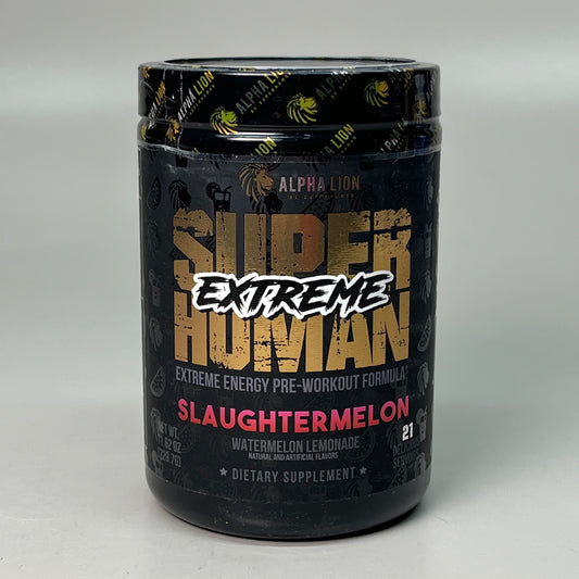 ALPHA LION Super Extreme Human Pre-Workout Slaughtermelon 11.62 oz. 329.7g Exp: 11/24 (New)