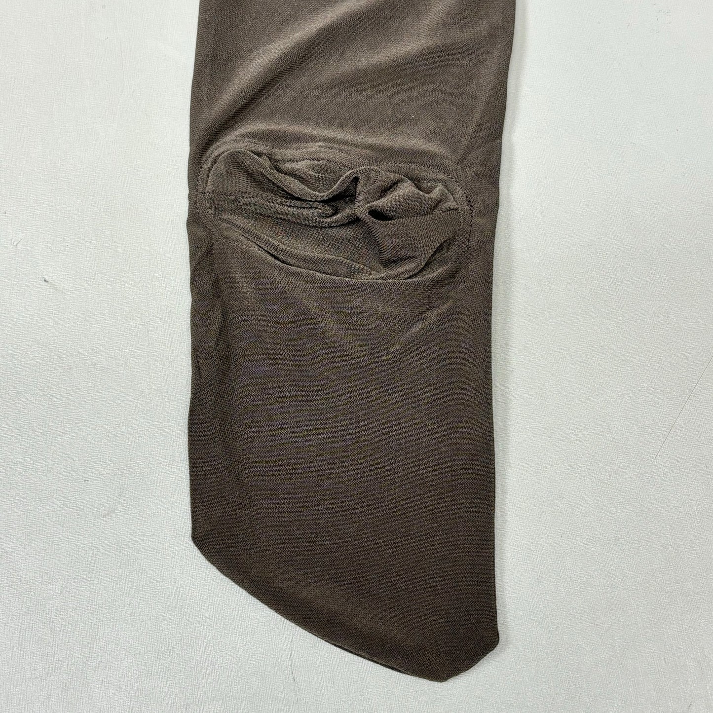 NORMA KAMALI Slim Fit Turtleneck Catsuit w/ Footsie Women's Sz XL/42 Chocolate