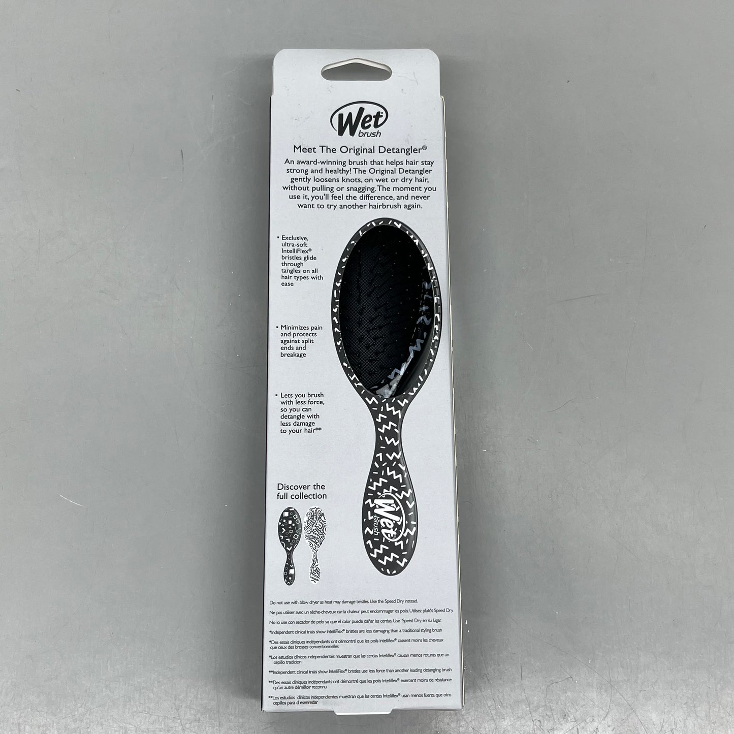 WET BRUSH (2-PACK!) Original Detangler Squiggle Assortment Black GYZWR830HIPS