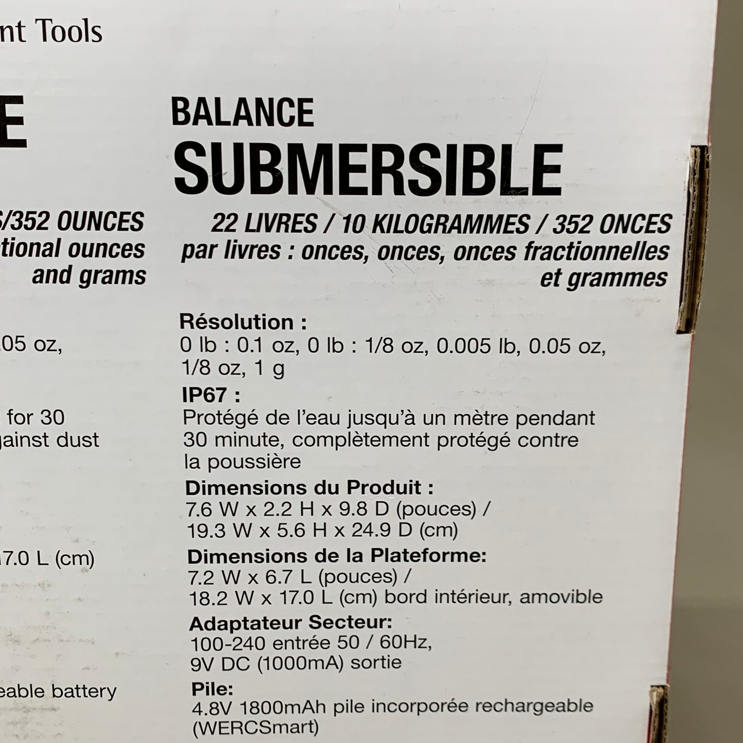 CDN (New!) SD1110X Submersible 22 Pound Digital Scale