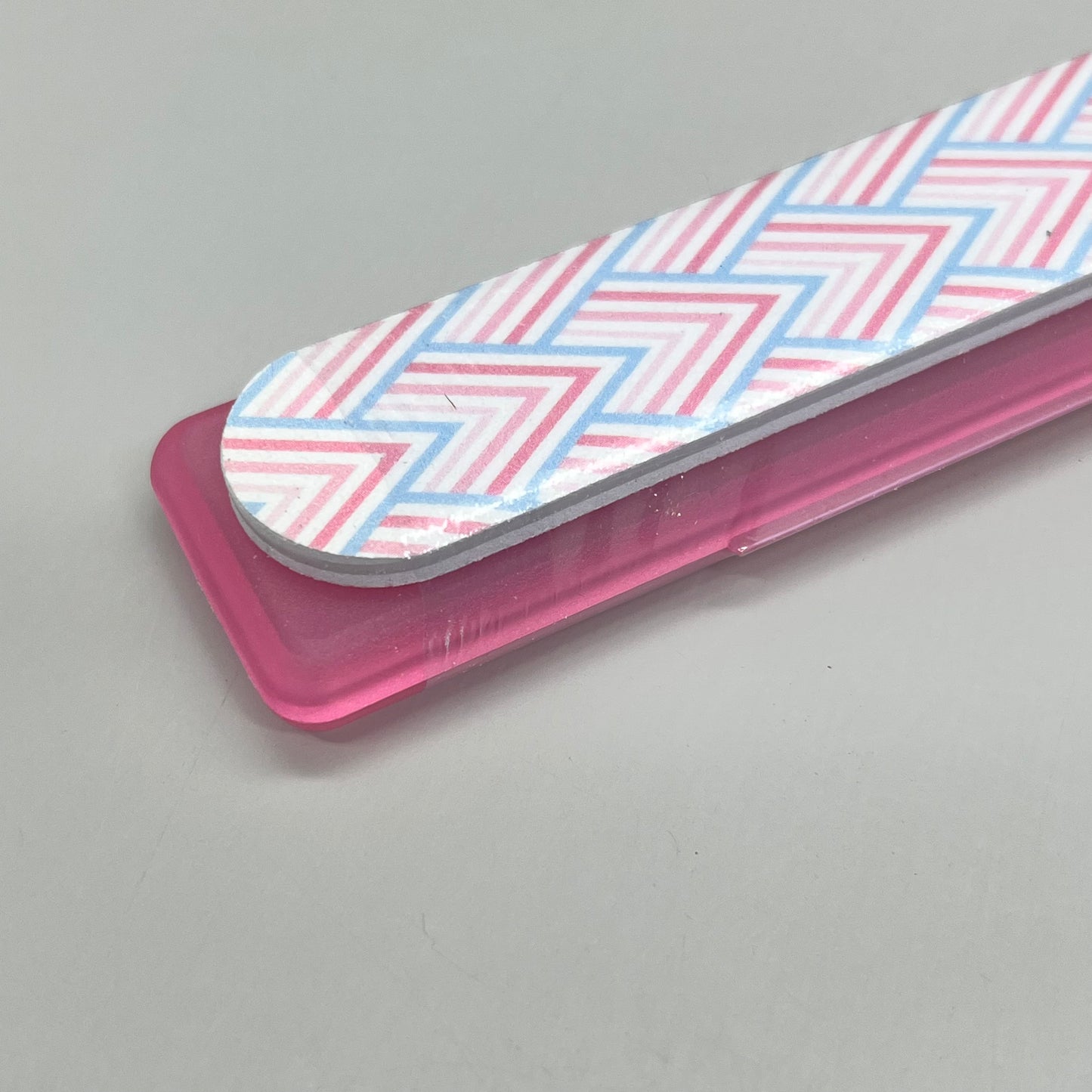 WALGREENS (6 PACK!) Nail File With Case 7 1/2" Pink Mountains WIC 924935