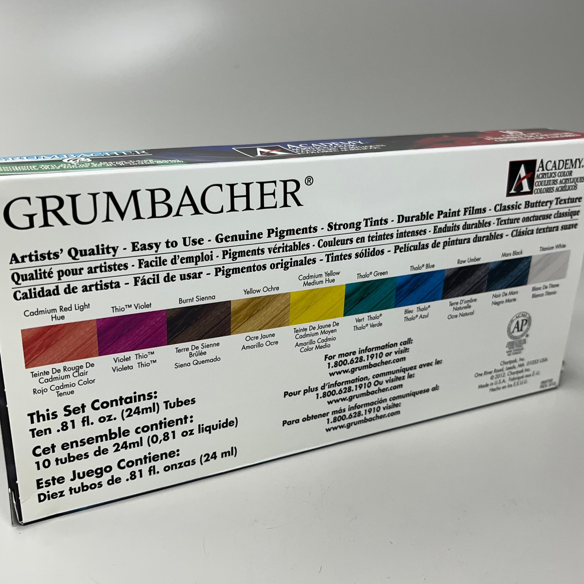 Grumbacher Academy Acrylic Paint 90ml Mars Black