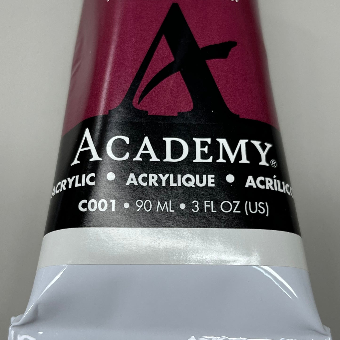 GRUMBACHER 3-PACK! Academy Acrylic Paint Alizarin Crimson 3 fl oz / 90 ml C001 (New)