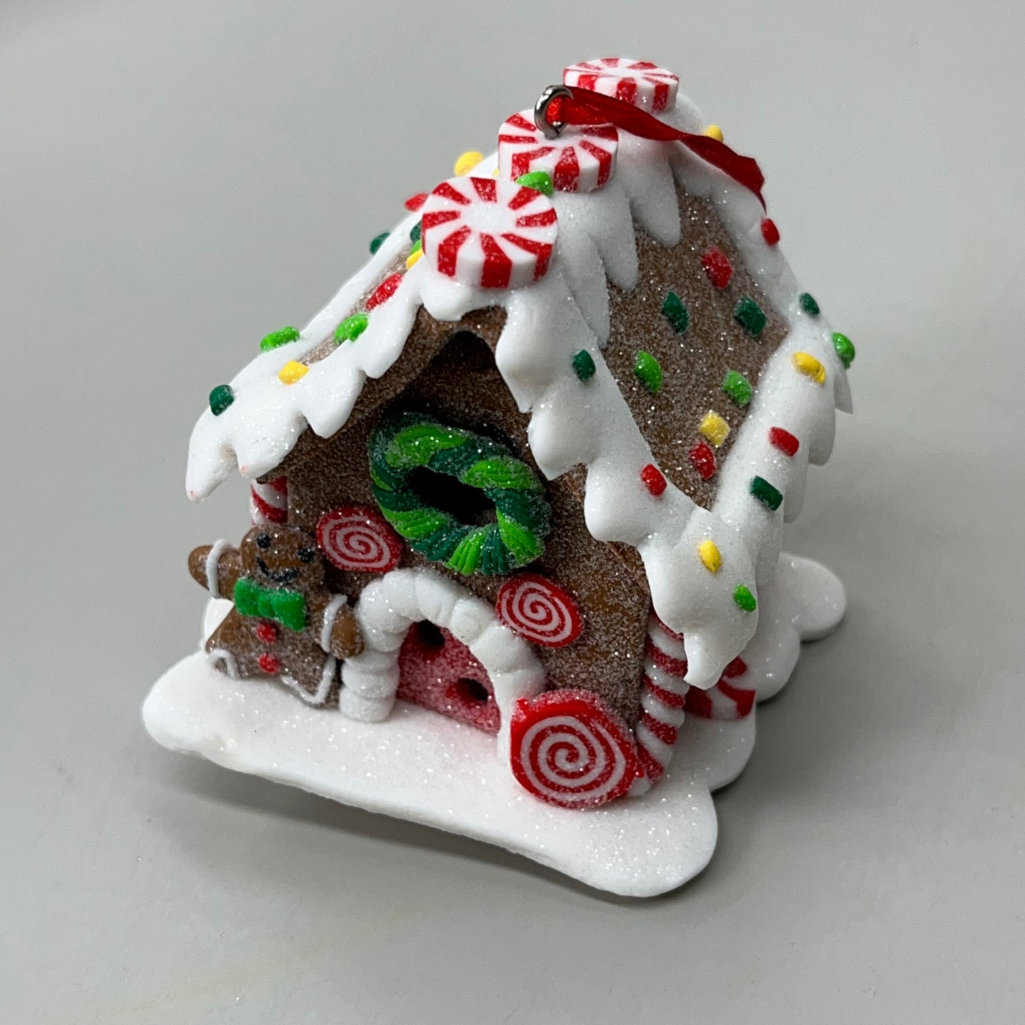 ZA@ RAZ IMPORTS 12-PK Christmas Holiday 3.25" LED Lighted Gingerbread House Ornament 3815534 (New)