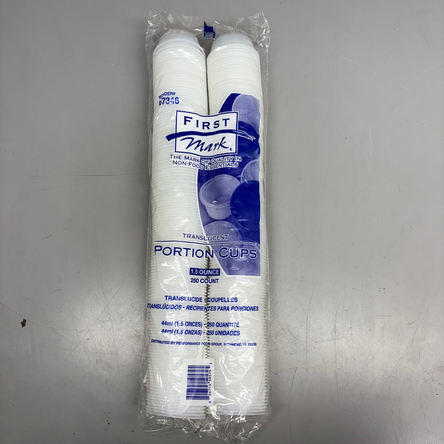 ZA@ FIRST MARK (2500 PACK) Portion Cup Translucent 557346