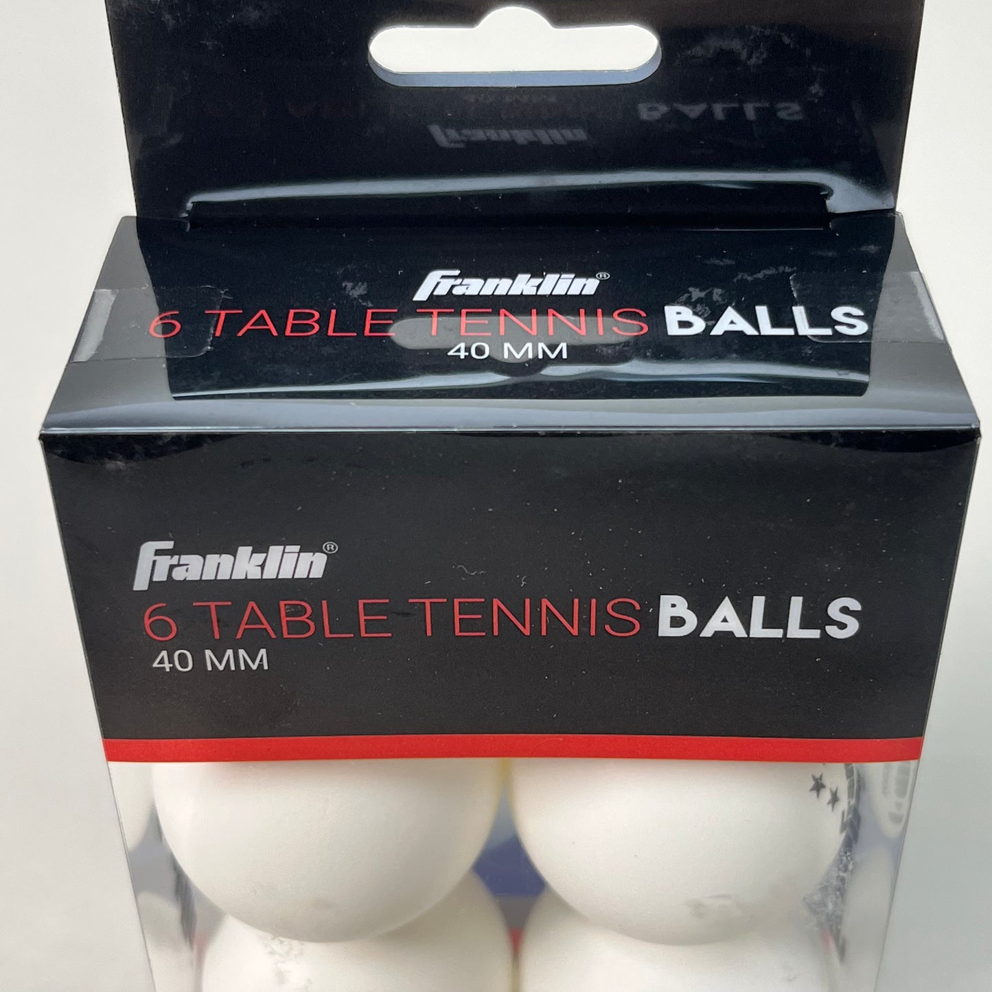 FRANKLIN (24 TOTAL BALLS) 3 Star Table Tennis Balls Ping Pong 40mm White 57102