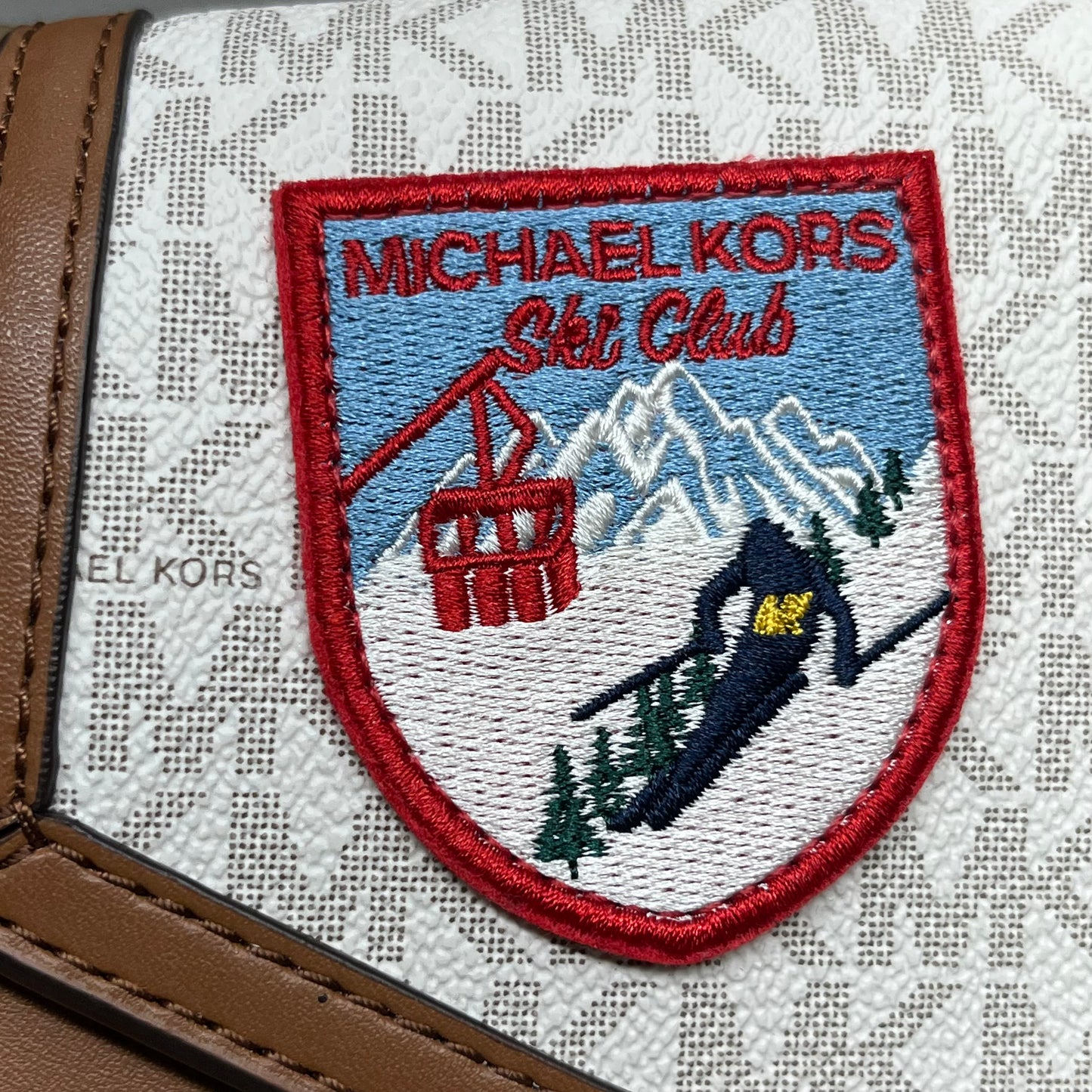 MICHAEL KORS Aspen Medium Kinsley Shearling Shoulder Crossbody Bag Vanilla (New)