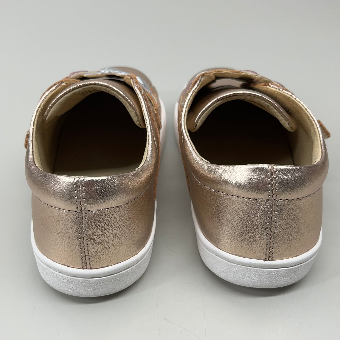 OLD SOLES Igster Sneakers Kid's Leather Shoe Sz 32 US 1 Copper/Silver/Pink Frost #6132