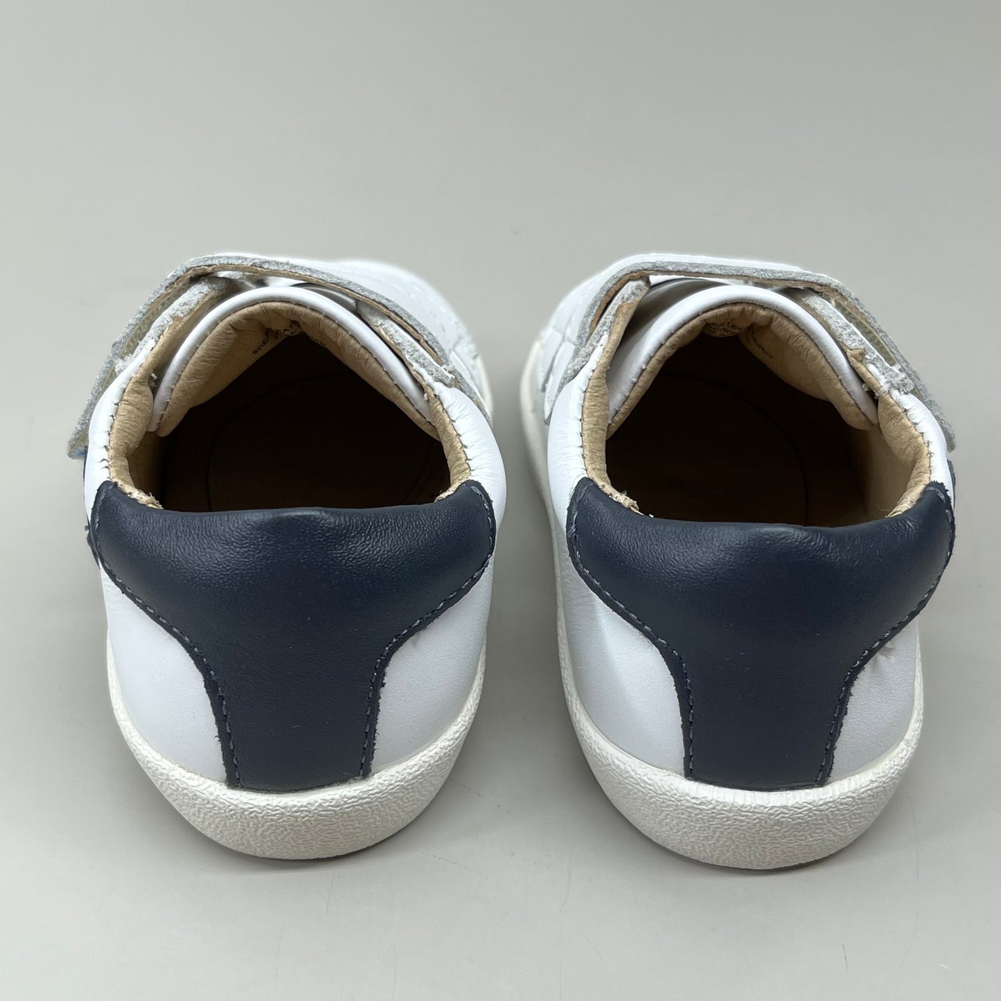 OLD SOLES Fullhouse Boys & Girls Leather Shoes Kid's Sz 6 EU 22 Snow / Indigo / Navy #5082
