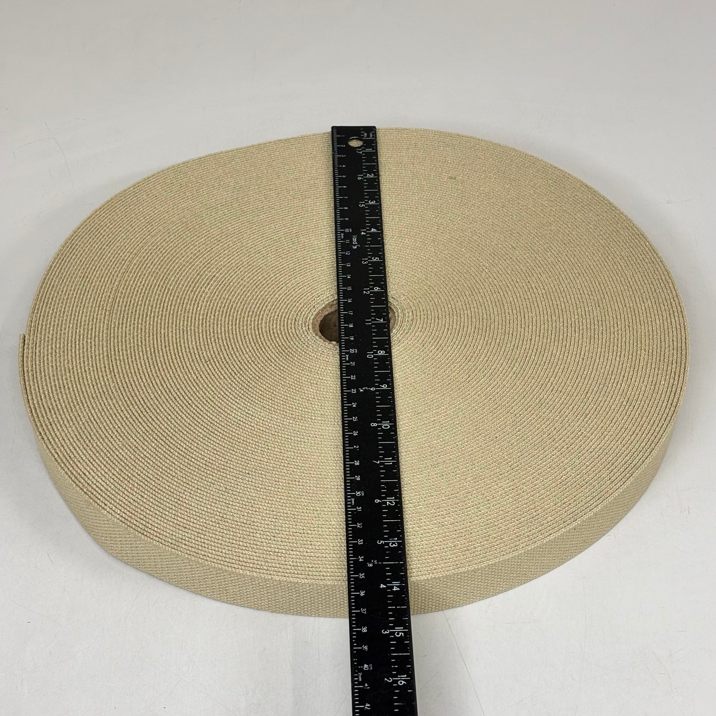 NORTH EAST KNITTING Heavy Duty Cotton Webbing/Belting 1-1/4"x50yds Beige WCAW