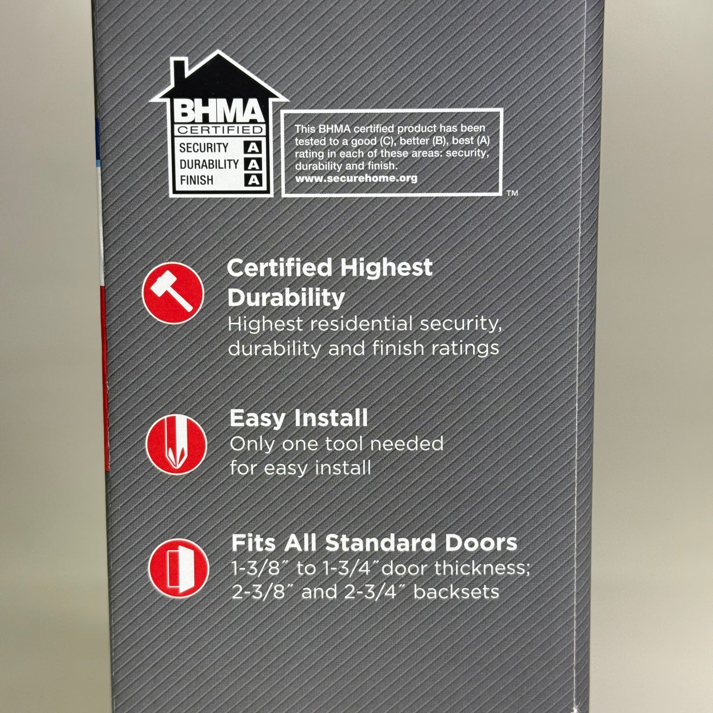 KWIKSET Bed & Bath Door Knob w/ Microban Polished Brass 97300-827