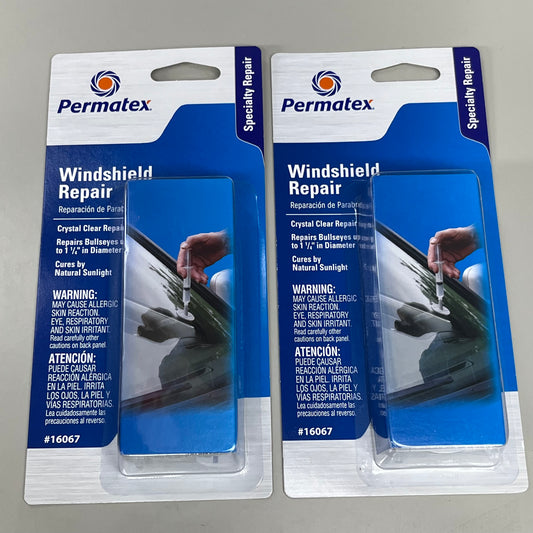 PERMATEX (2 PACK) Windshield Repairs bullseyes up to a 1 1/4" inch in Diameter 16067