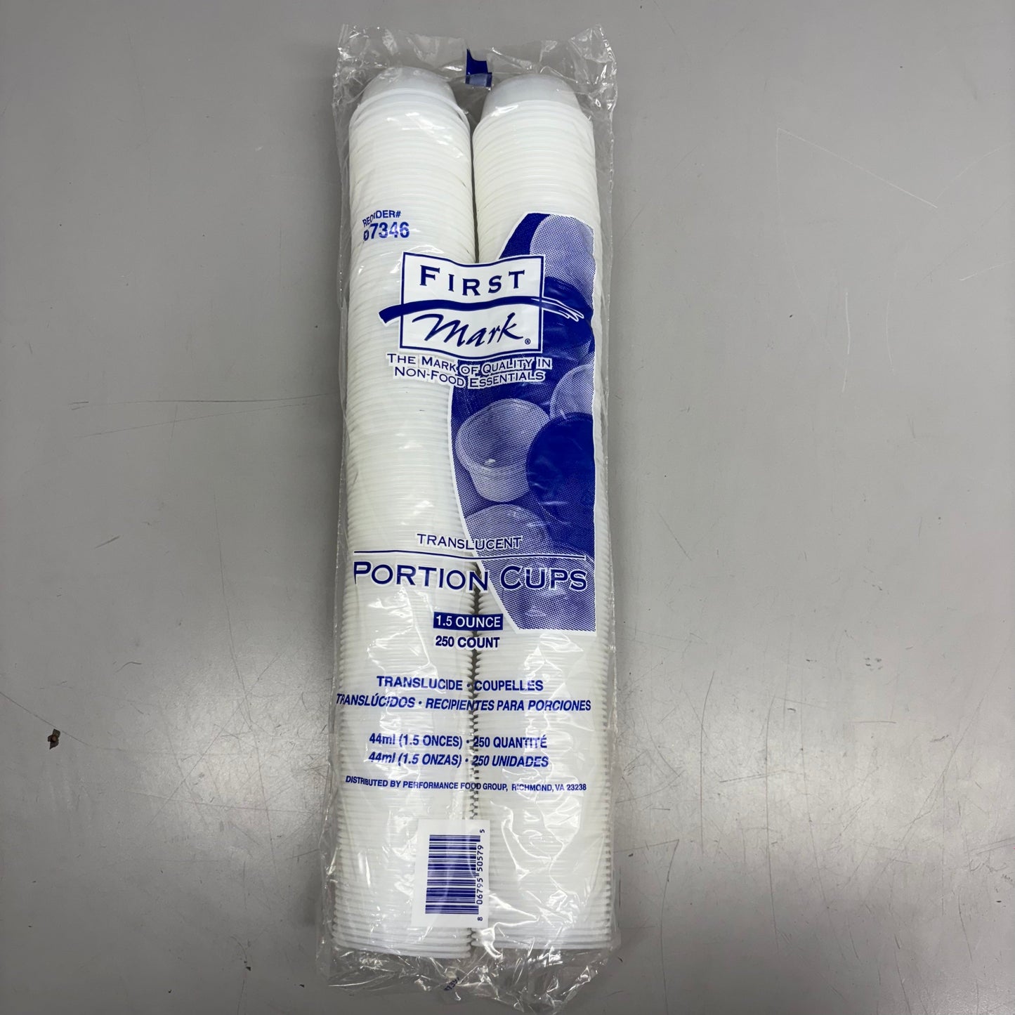 ZA@ FIRST MARK (2500 PACK) Portion Cup Translucent 557346 F