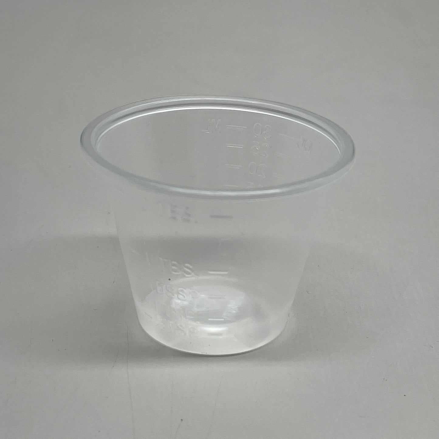 MEDEGEN MEDICAL PRODUCTS Economy Medicine Cups 1oz/30cc Translucent Plastic (50 Sleeves of 100) 02301 (Distressed Box)