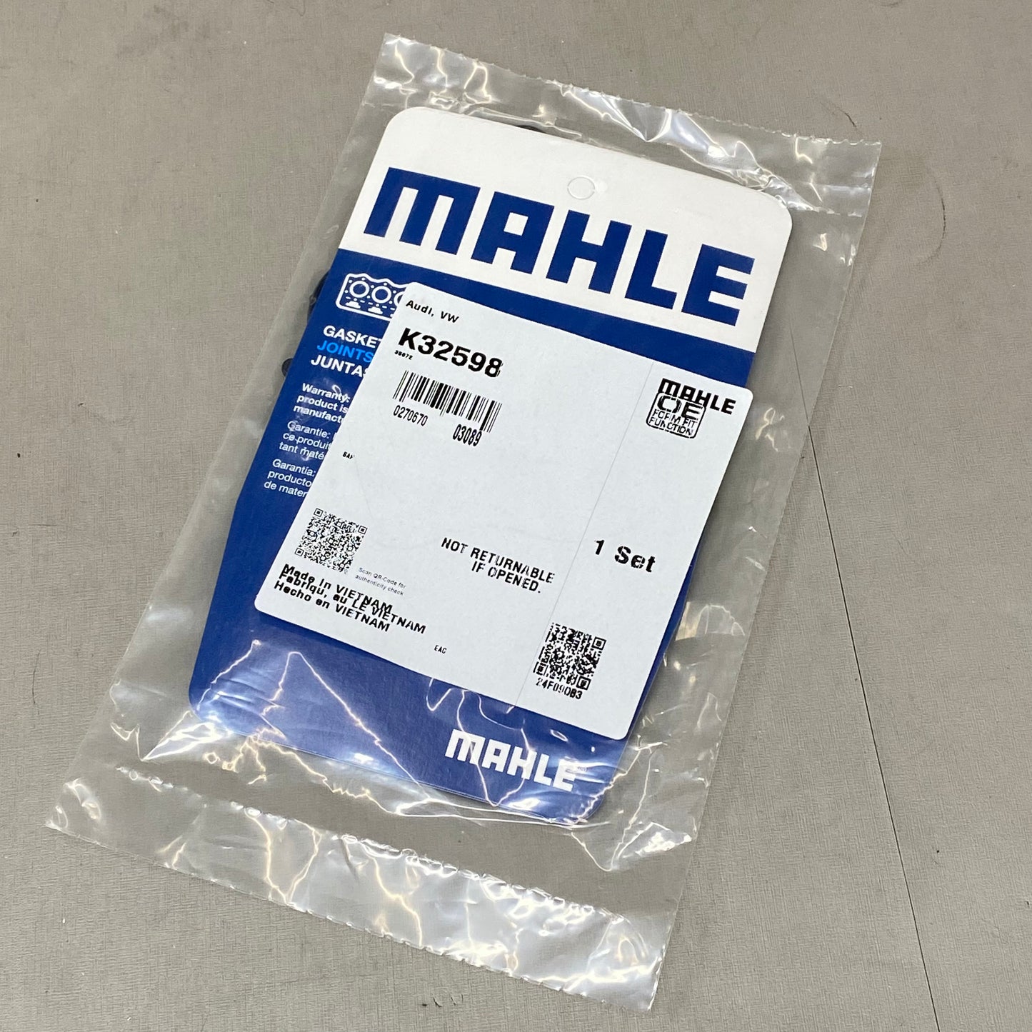 MAHLE Engine Water Pump Gasket-Eng For Audi & Volkswagen K32598
