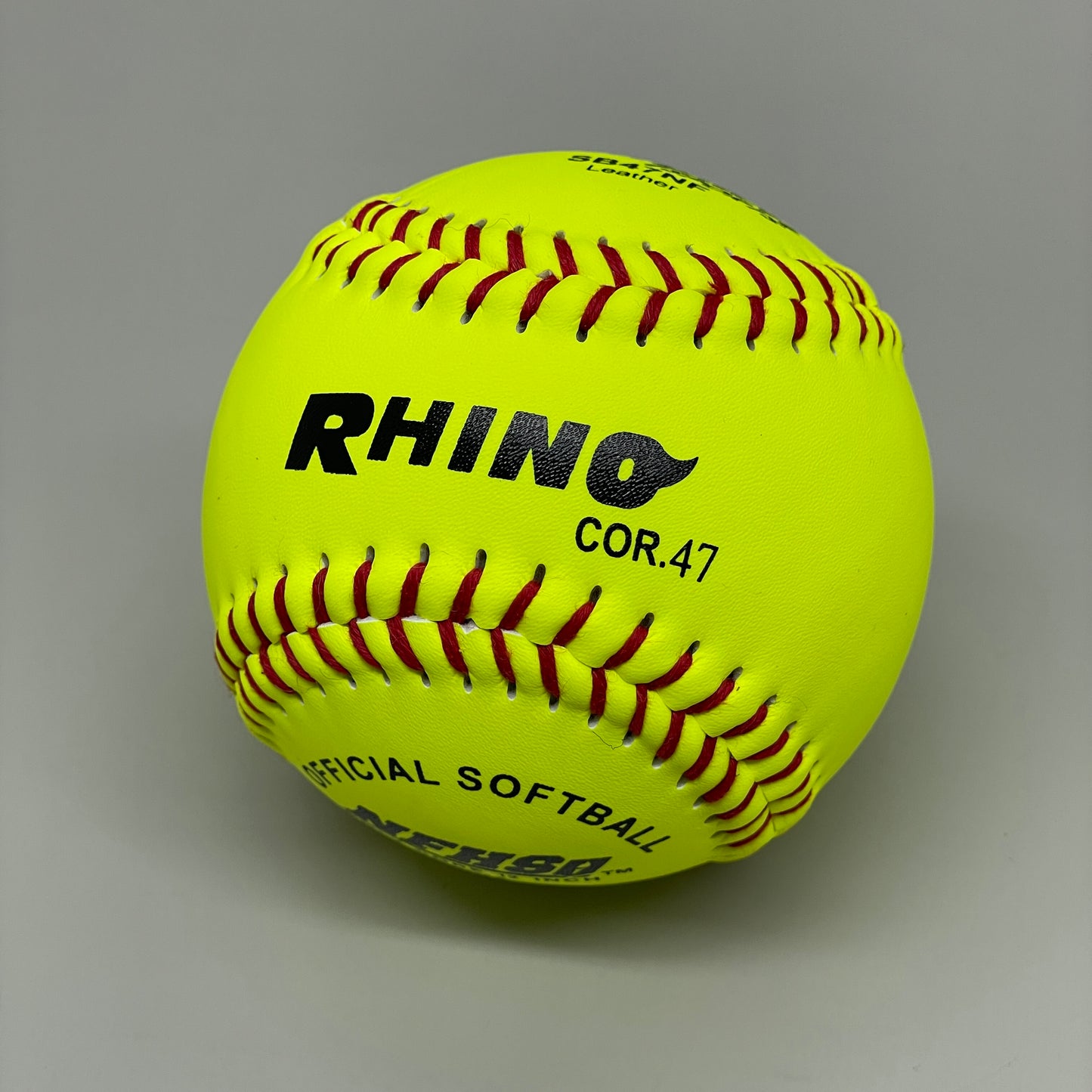 CHAMPION SPORTS (12 PK) Rhino Leather NFHS Softballs Optic Yellow 12" SB47NF