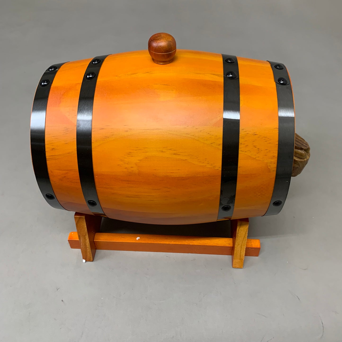 FIUDEX Solid Wood Wine Barrel Decorative Beer Keg Light Brown