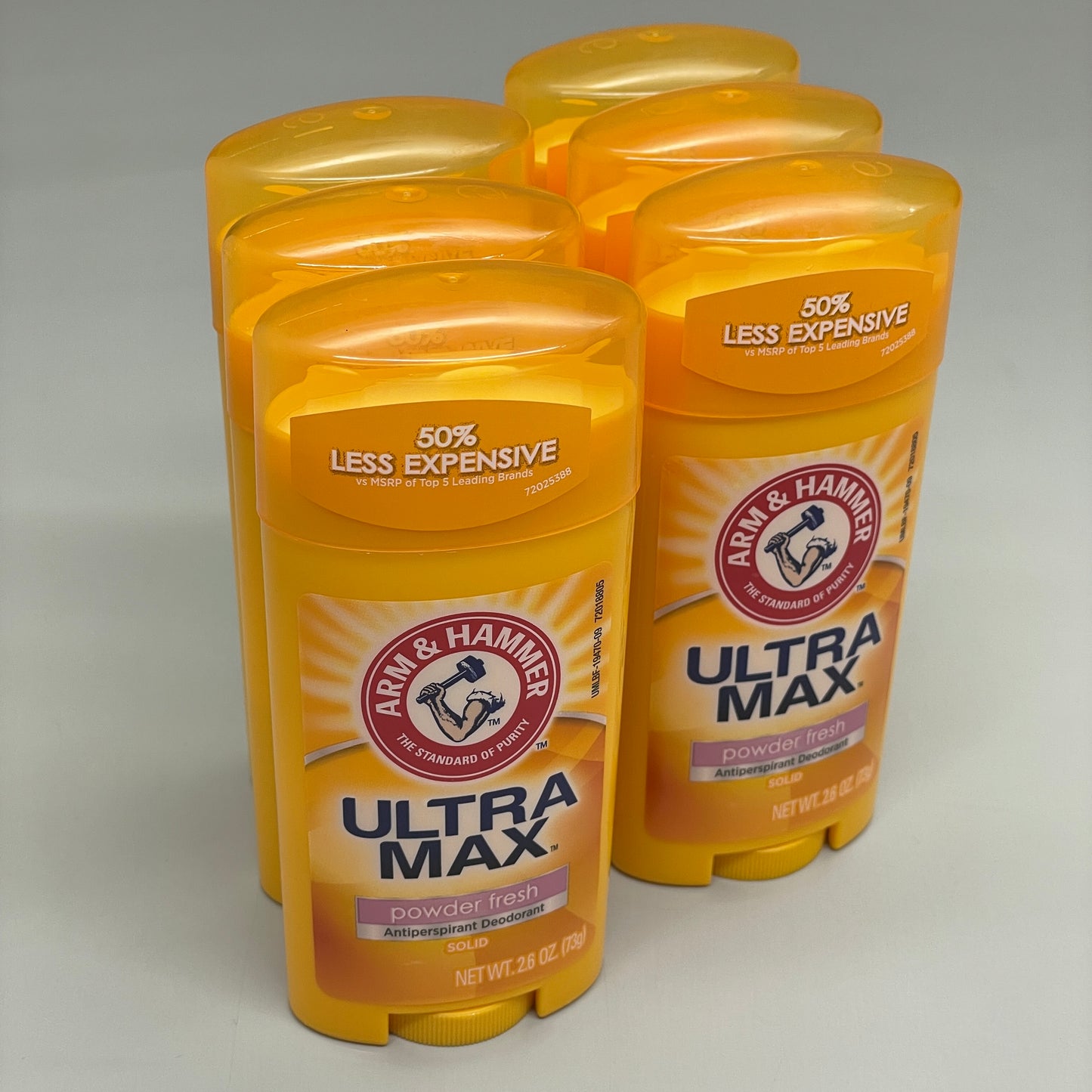 ZA@ ARM & HAMMER (6 PK) Ultra Max Antiperspirant Deodorant Powder Fresh 2.6 oz Exp 12/24 72018805(Copy)