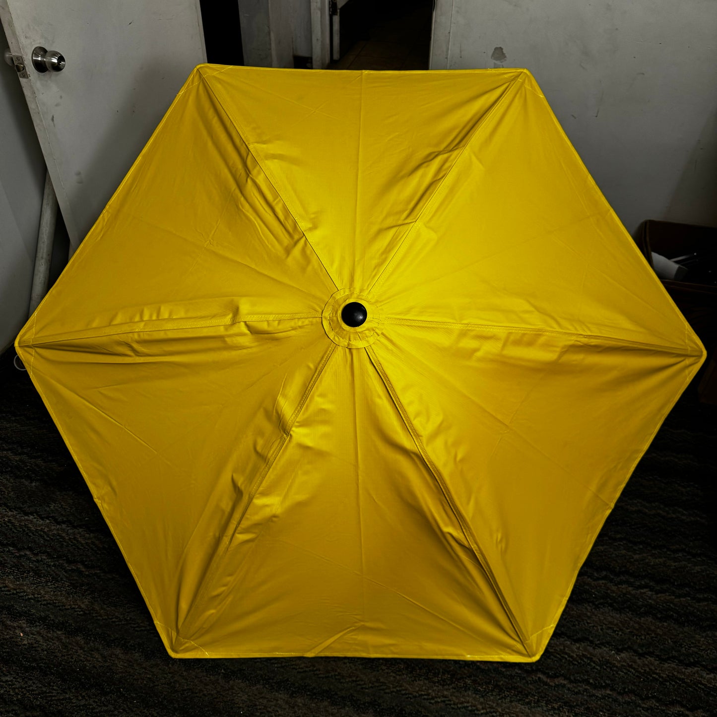 GMP Dielectric Utility Worker's Umbrella w/ 72" Fiberglass Pole Safety Yellow 70352