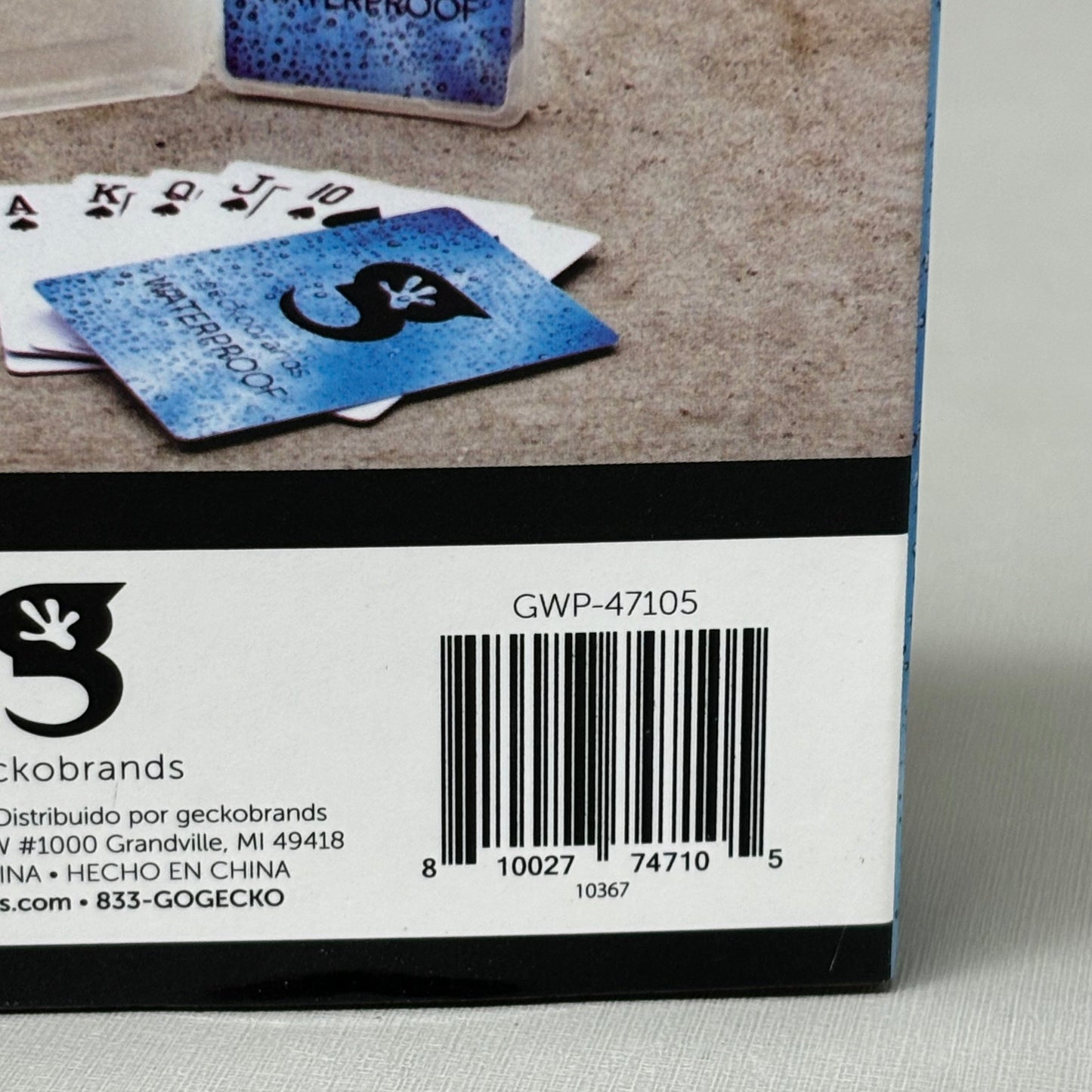 ZA@ GEKO BRANDS Water Proof Playing Cards w/ Plastic Case Standard Deck C