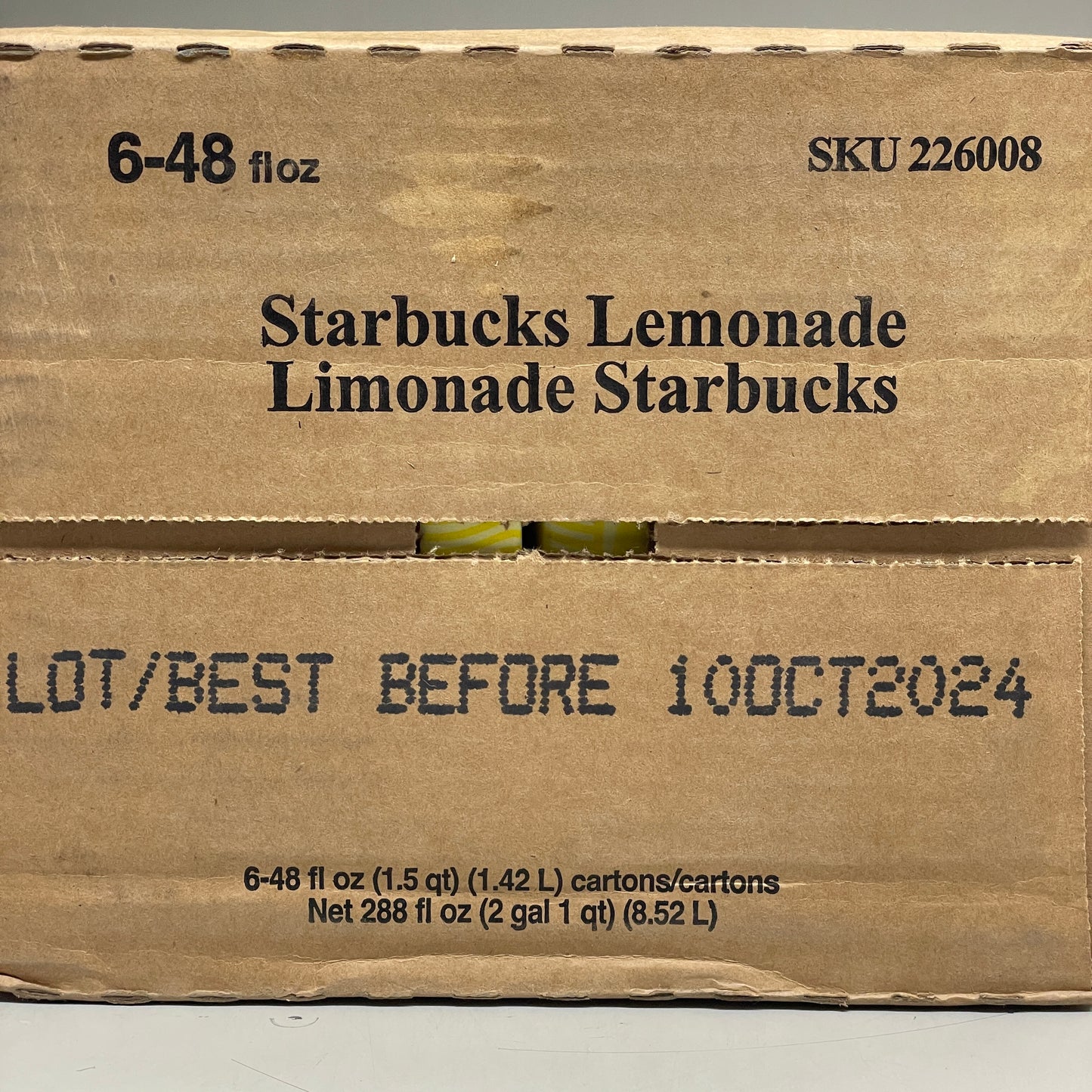 ZA@ STARBUCKS (6-PK) Premium Lemonade 48 fl oz BB 10/24 (AS-IS)