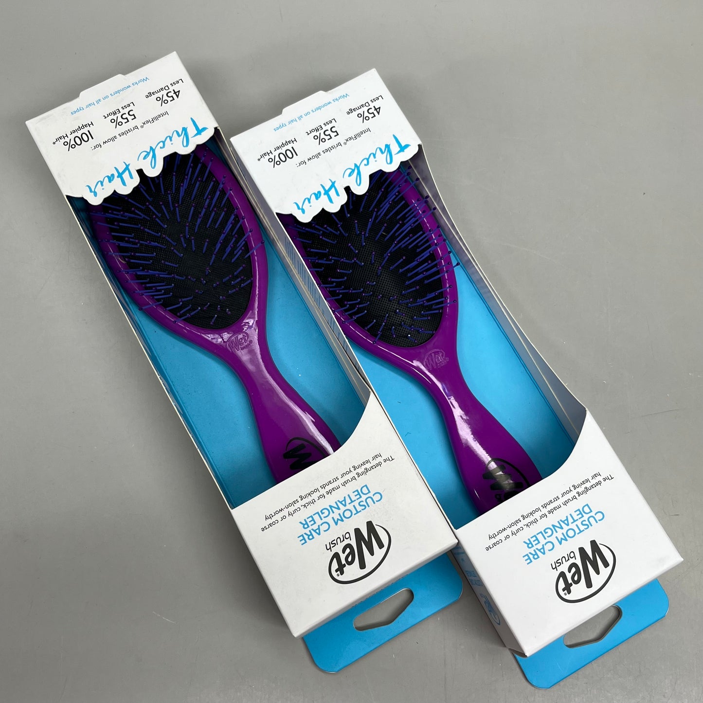 WET BRUSH (2 PACK) Custom Care Detangler Brush-Thick Hair Purple GYSPB830CCTH