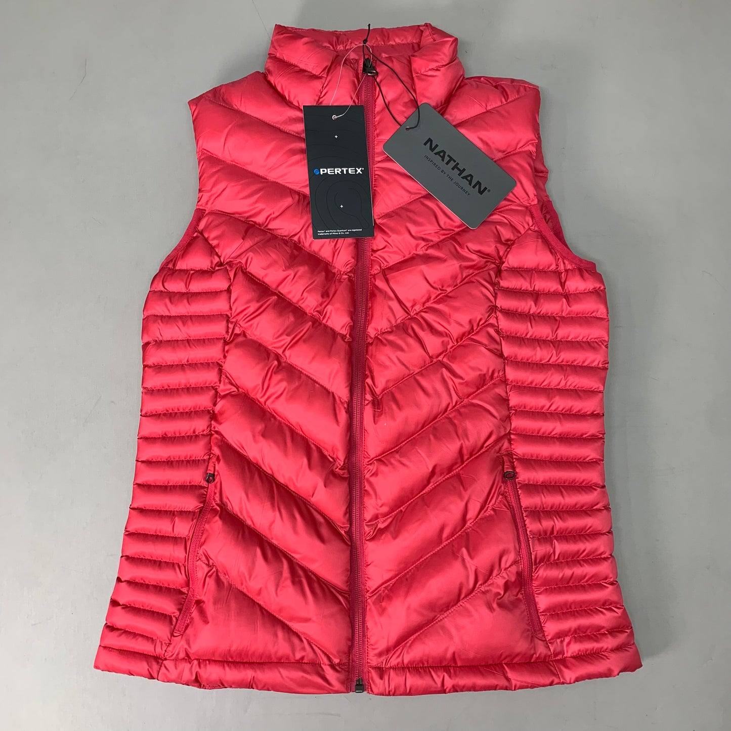 NATHAN Puffer Vest Pertex Running Women's S Raspberry Wine NS50600-20094-S