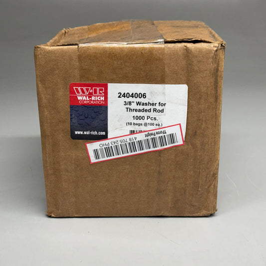 WAL RICH CORP (1000) 3/8 Washer For Threaded Rod 2404006