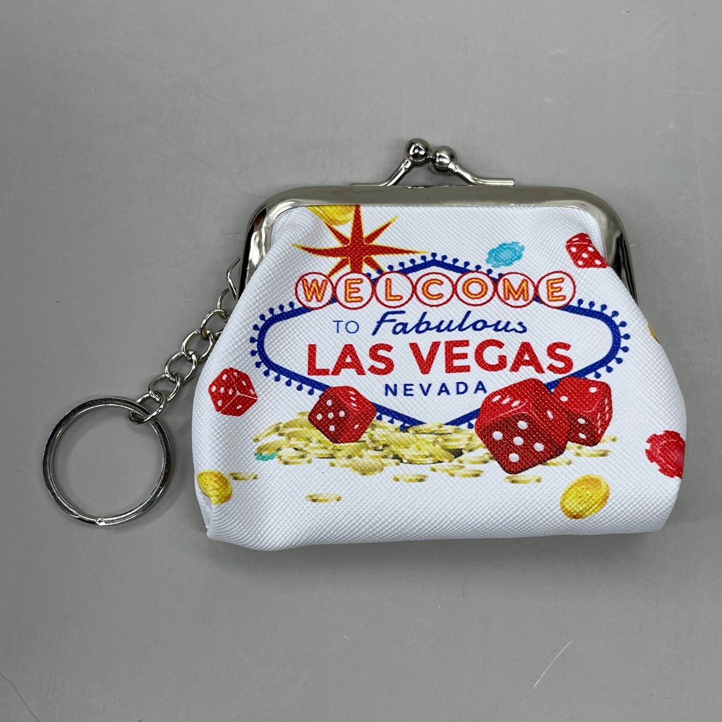 LAS VEGAS 3-PACK! Welcome to Fabulous Las Vegas Coin Purse Souvenirs 4" x 4" Casino