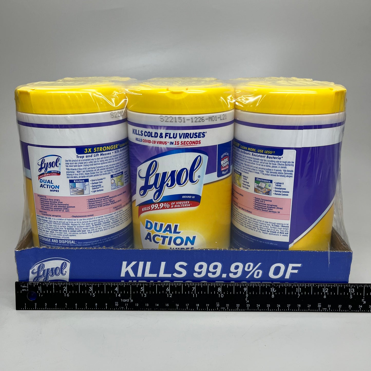 LYSOL 6-PACK! Dual Action Disinfecting Wipes 75 Wet Wipes Each Citrus Scent 3214214