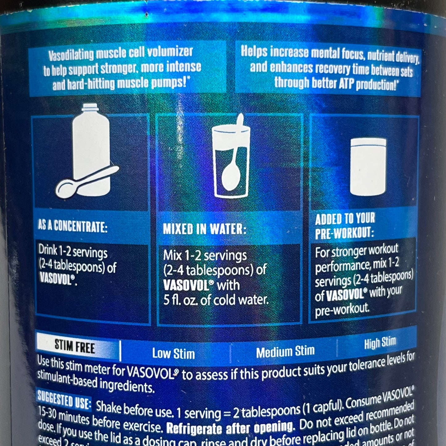 SIREN LABS VasoVol Liquid Muscle Pump Volumizer 32.5 FL oz. 960ML Exp PayWut