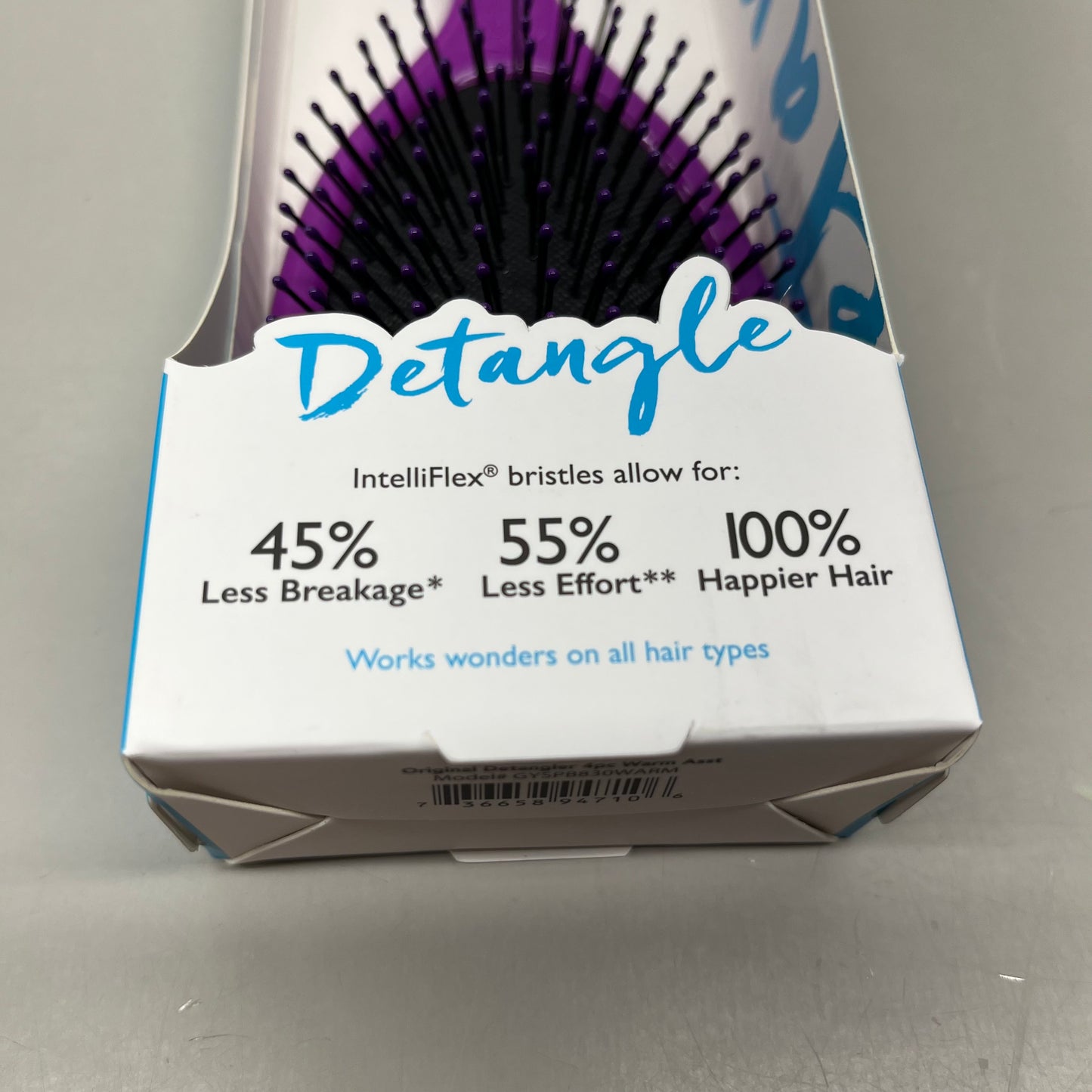 WET BRUSH (2 PACK!) Original Detangler Brush-all Hair Types Purple GYSPB830WARM