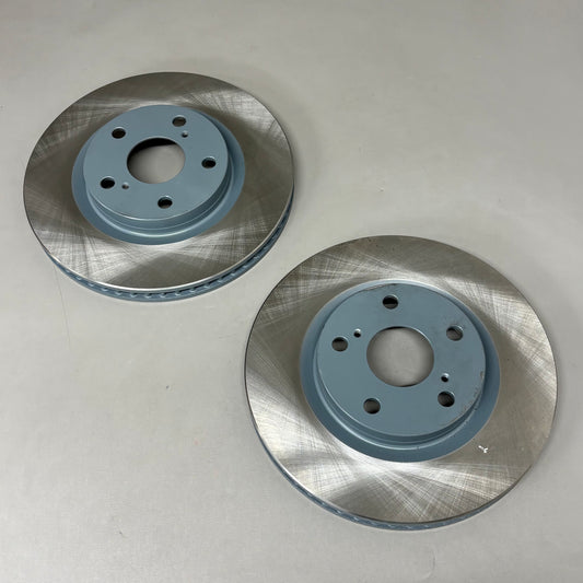 PROSTOP (2 PACK) Coated Hat & Edge Rotor Front Corrosion Resistant Chrome AX900340 (New Other)