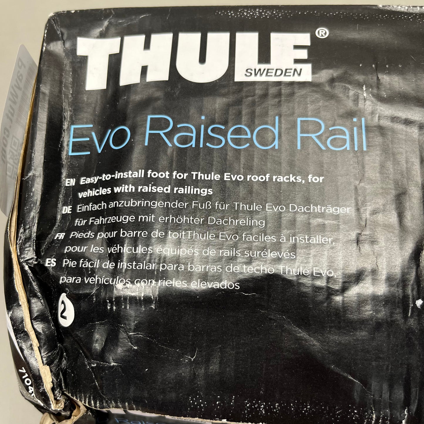THULE SWEDEN Evo Raised Rail Evo Roof Rack 4-Pack Black 710400 (New Other)