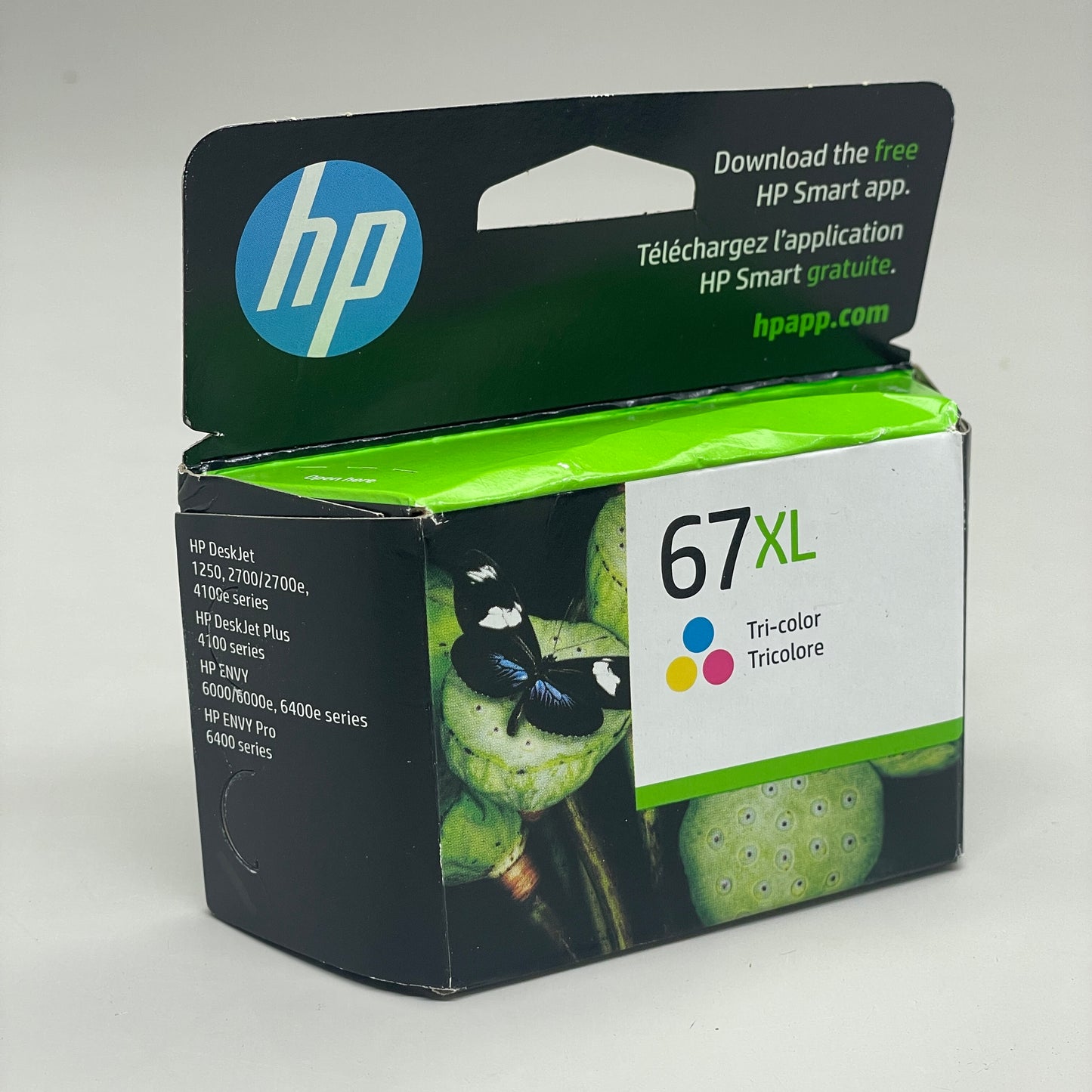 HP 67XL High-Yield Ink Cartridge Tri-Color BB 08/25 3YM58AN#140