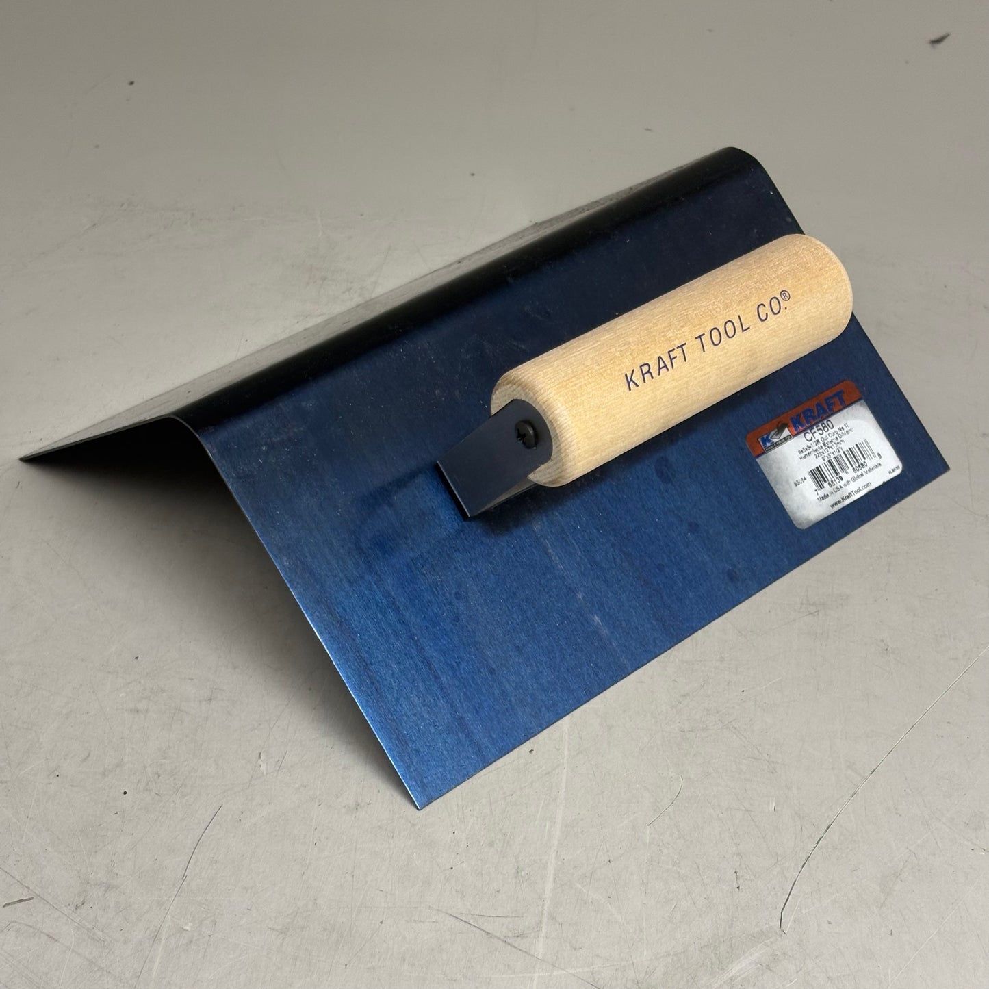 KRAFT TOOL CO Outside Curb Nose Tool with Wood Handle 9" x 5" x 5" 1/2"R CF580