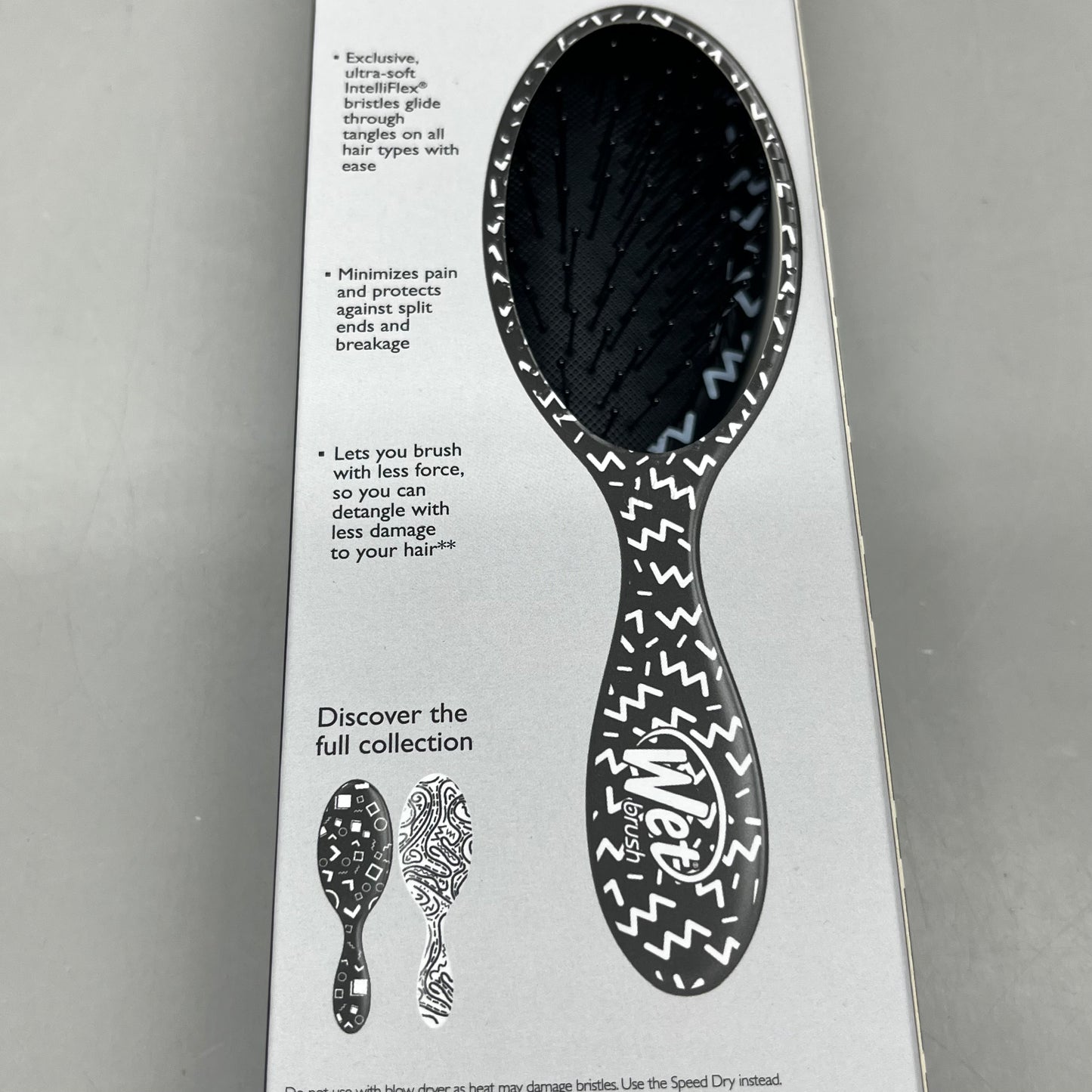 WET BRUSH (2-PACK!) Original Detangler Squiggle Assortment Black GYZWR830HIPS