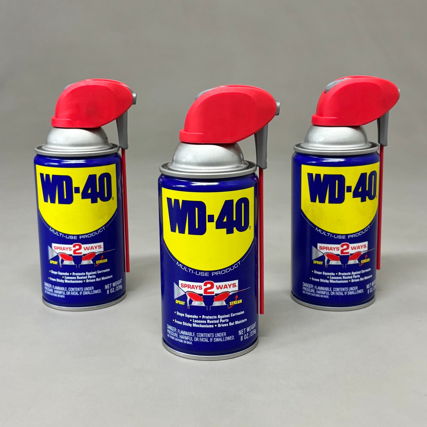 ZA@ WD-40 (6 PACK) Original Formula Multi-Purpose Lubricant Spray w/ Straw 8 fl oz B