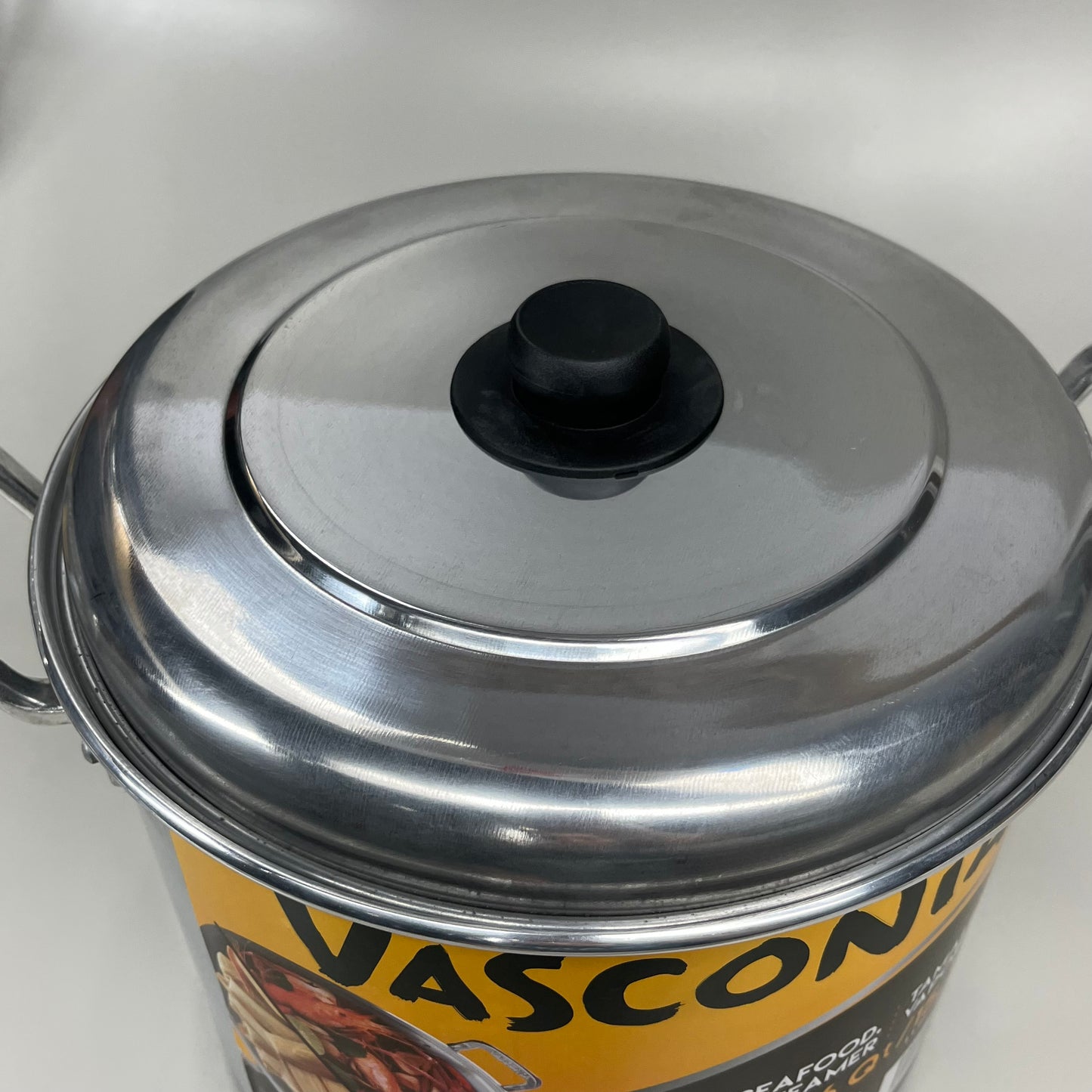 VASCONIA Steamerpot Lid and Tray Aluminum Stainless 16 qt Silver 713411 (New)