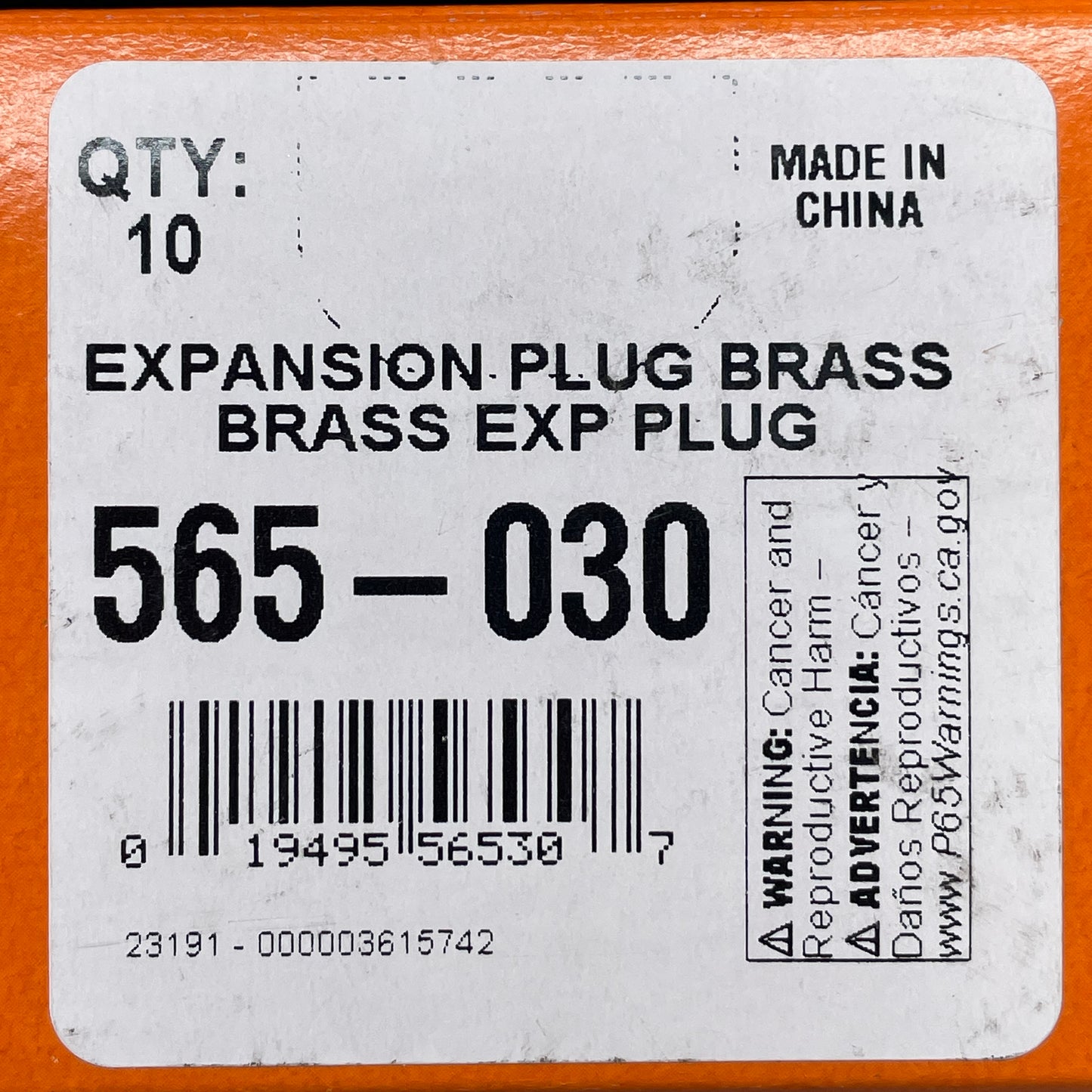 DORMAN (10 PACK) OE Brass Expansion Plugs 565-030