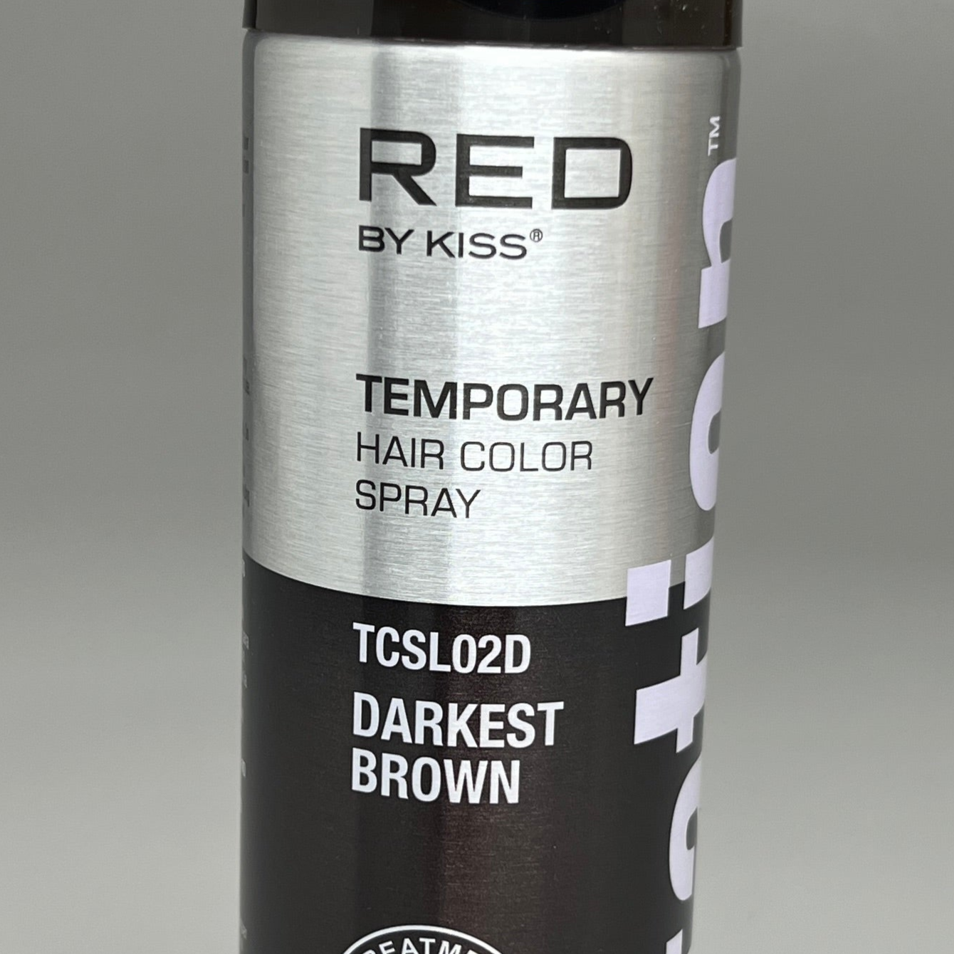 RED BY KISS (6 PACK, 6 oz Each) Tintation Temporary Hair Color Spray, Root Cover Up Black TCSL01D